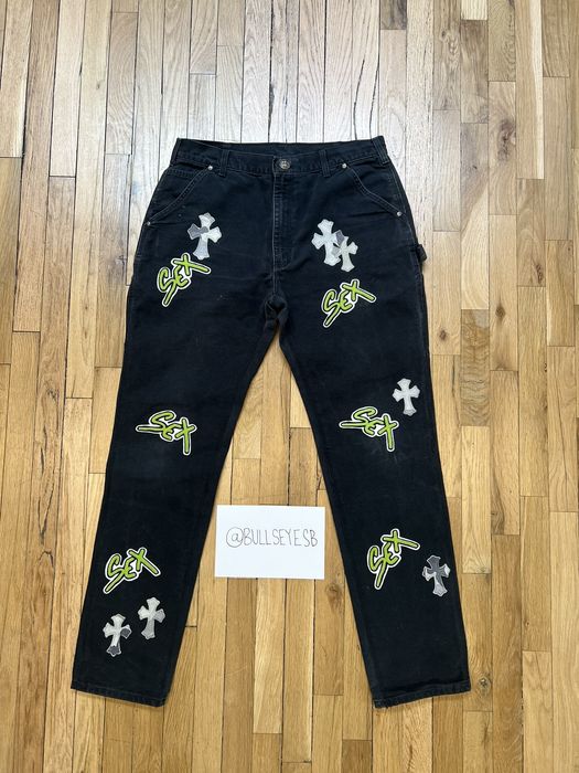 Chrome Hearts Chrome Hearts Sex Record Cross Patch Jeans