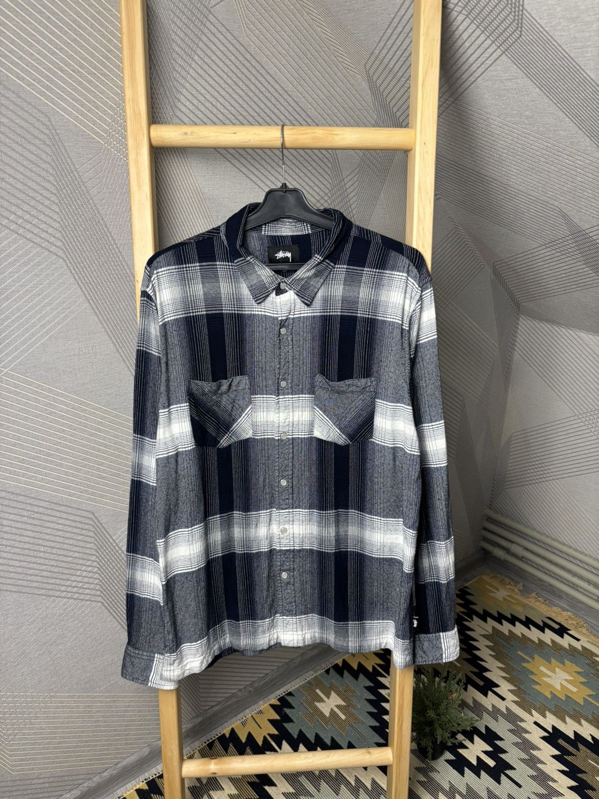 Stussy Stussy Shadow Plaid Western Button-Down Shirt L size Large Size US L / EU 52-54 / 3 - 1 Thumbnail