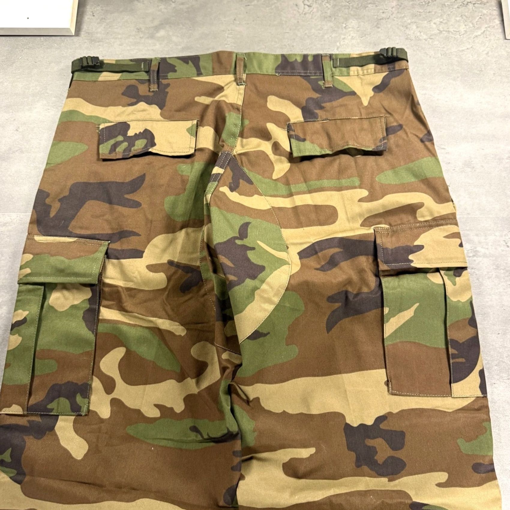 Backbone Backbone Cargo Pants Mens L 38x33 Woodland Camo Adjustable Waist Straight Leg Size US 38 / EU 54 - 3 Thumbnail
