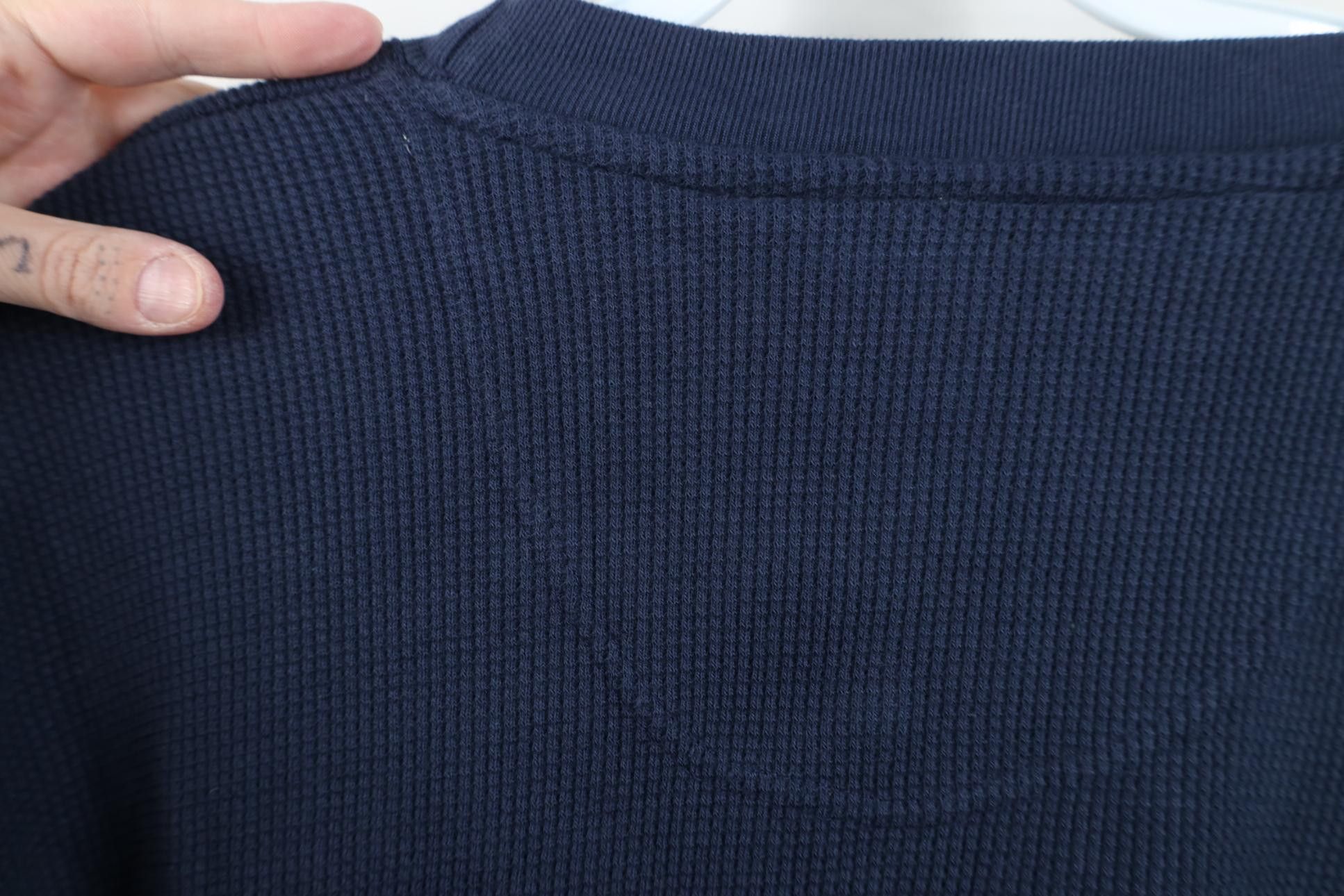 Vintage Deadstock Vintage 90s Y2K Waffle Knit Long Sleeve T-Shirt Size US M / EU 48-50 / 2 - 10 Thumbnail
