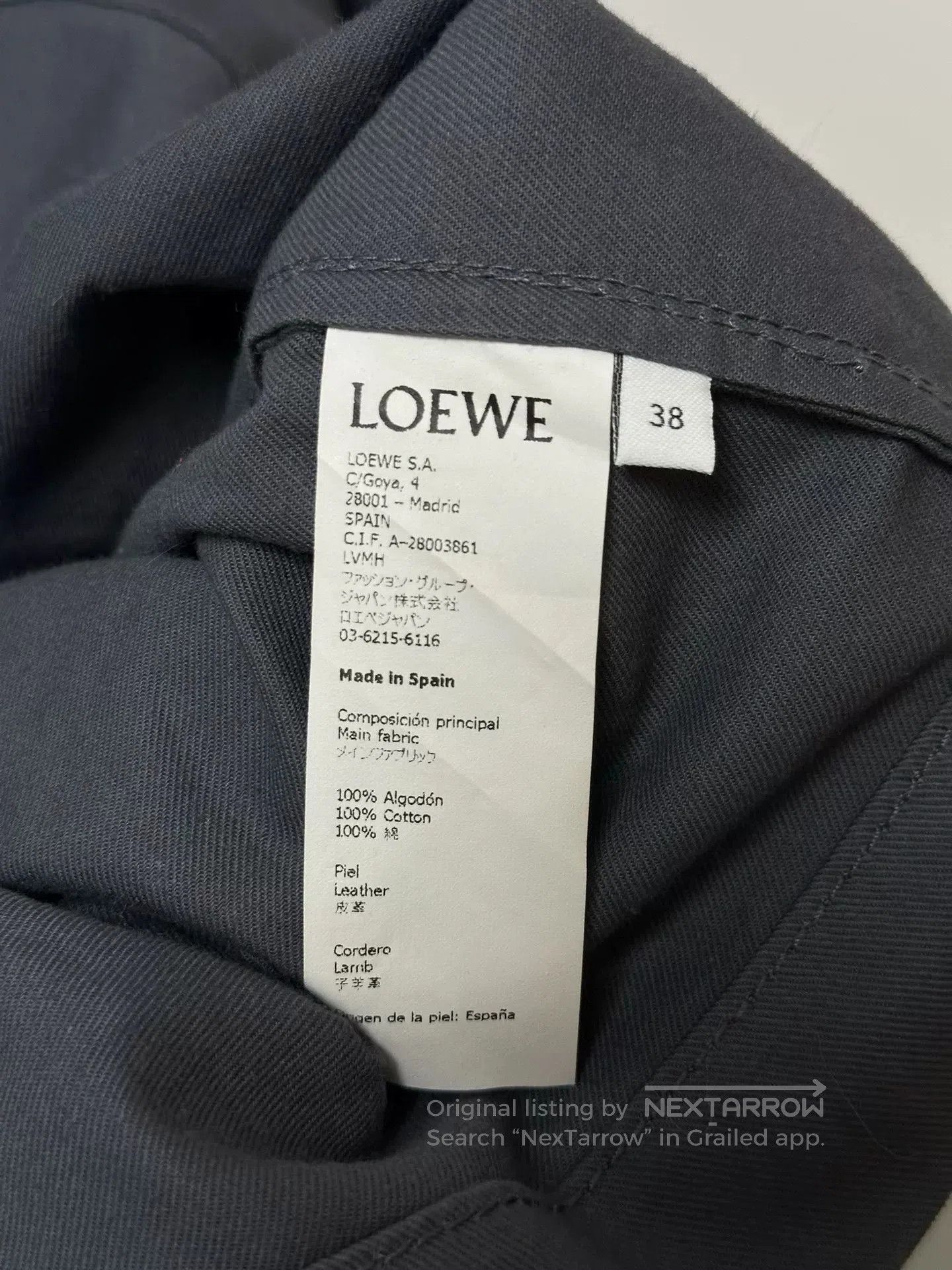 Loewe Loewe Leather Logo Patch Leather Sleeve Short Jacket. Size S / US 4 / IT 40 - 5 Thumbnail