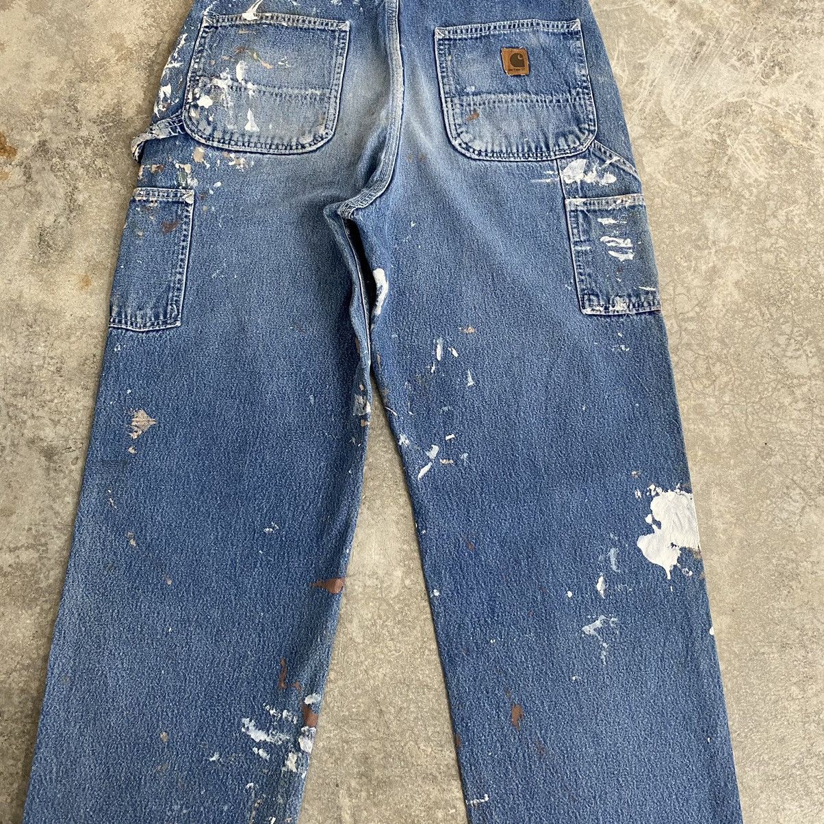 Carhartt Vintage Carhartt Faded Blue Splatter Painter Denim Jeans Size US 34 / EU 50 - 19 Thumbnail