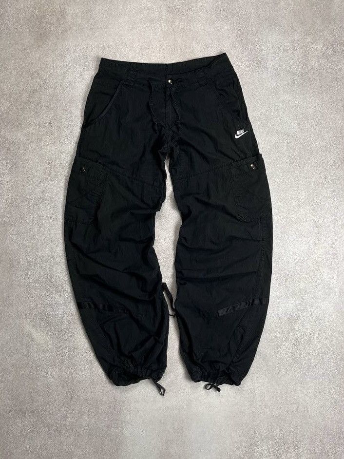 Nike × Vintage VINTAGE NIKE SWOOSH AVANTGARDE CARGO BAGGY PANTS Y2K L Size US 34 / EU 50 - 1 Thumbnail