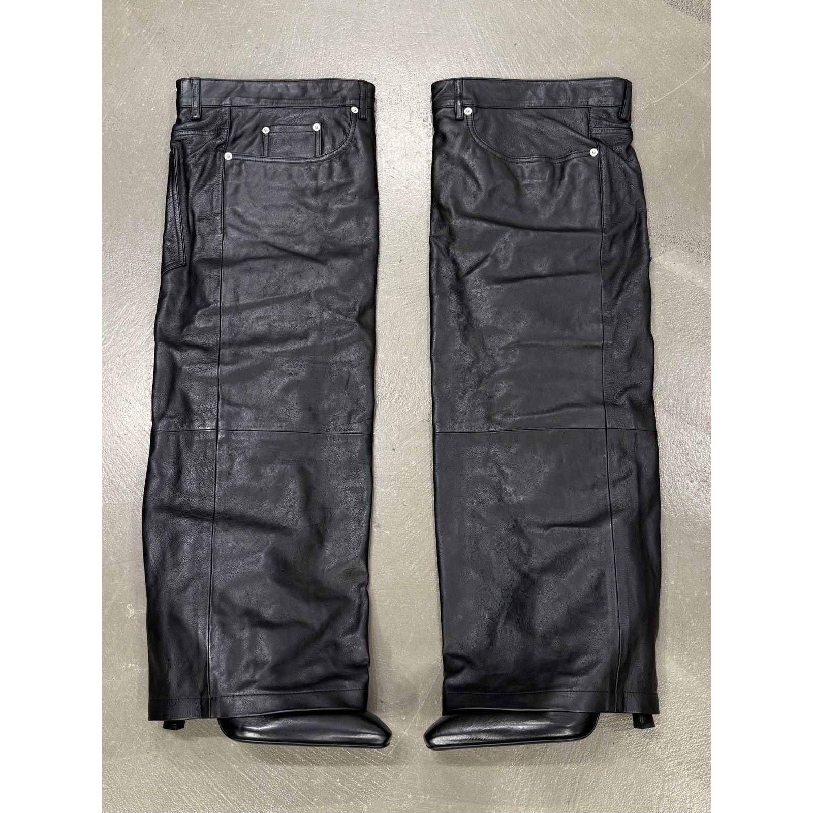 Balenciaga Balenciaga Falkon thigh-high leather pants boots Size US 7 / IT 37 - 7 Thumbnail