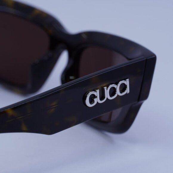 Gucci Gucci GG1838S 002 Sunglasses Dark Havana Cat Eye Frame Size ONE SIZE - 6 Thumbnail