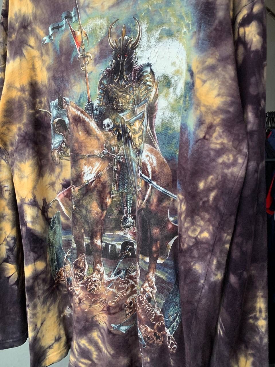 Japanese Brand × Vintage Death Rider The Dark Guardian Vintage Fullprint 90s Churinga Size US M / EU 48-50 / 2 - 3 Thumbnail