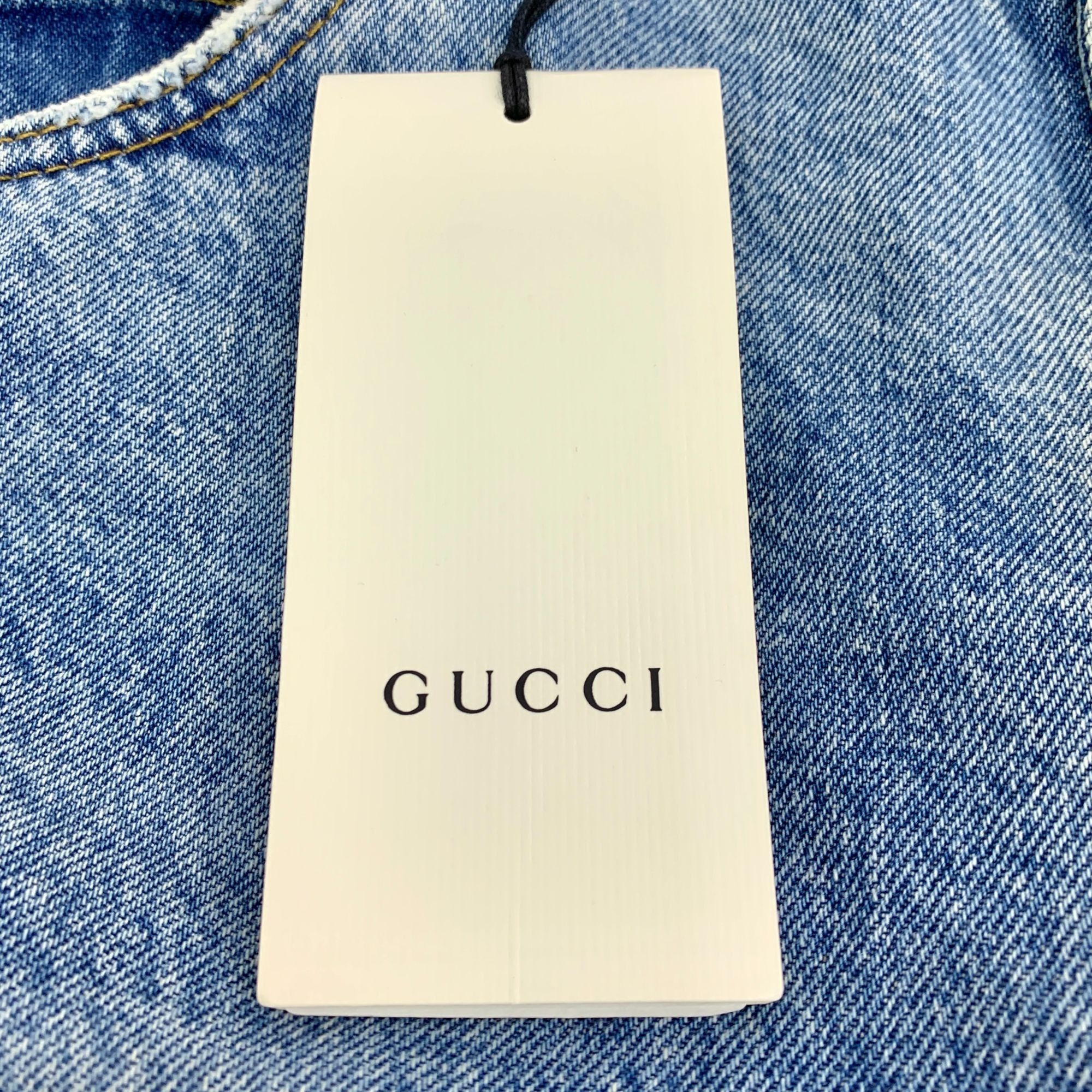Gucci Gucci Light Blue Washed Distressed Cotton Denim Pants 34 XXS Size 34" / US 12 / IT 48 - 4 Thumbnail