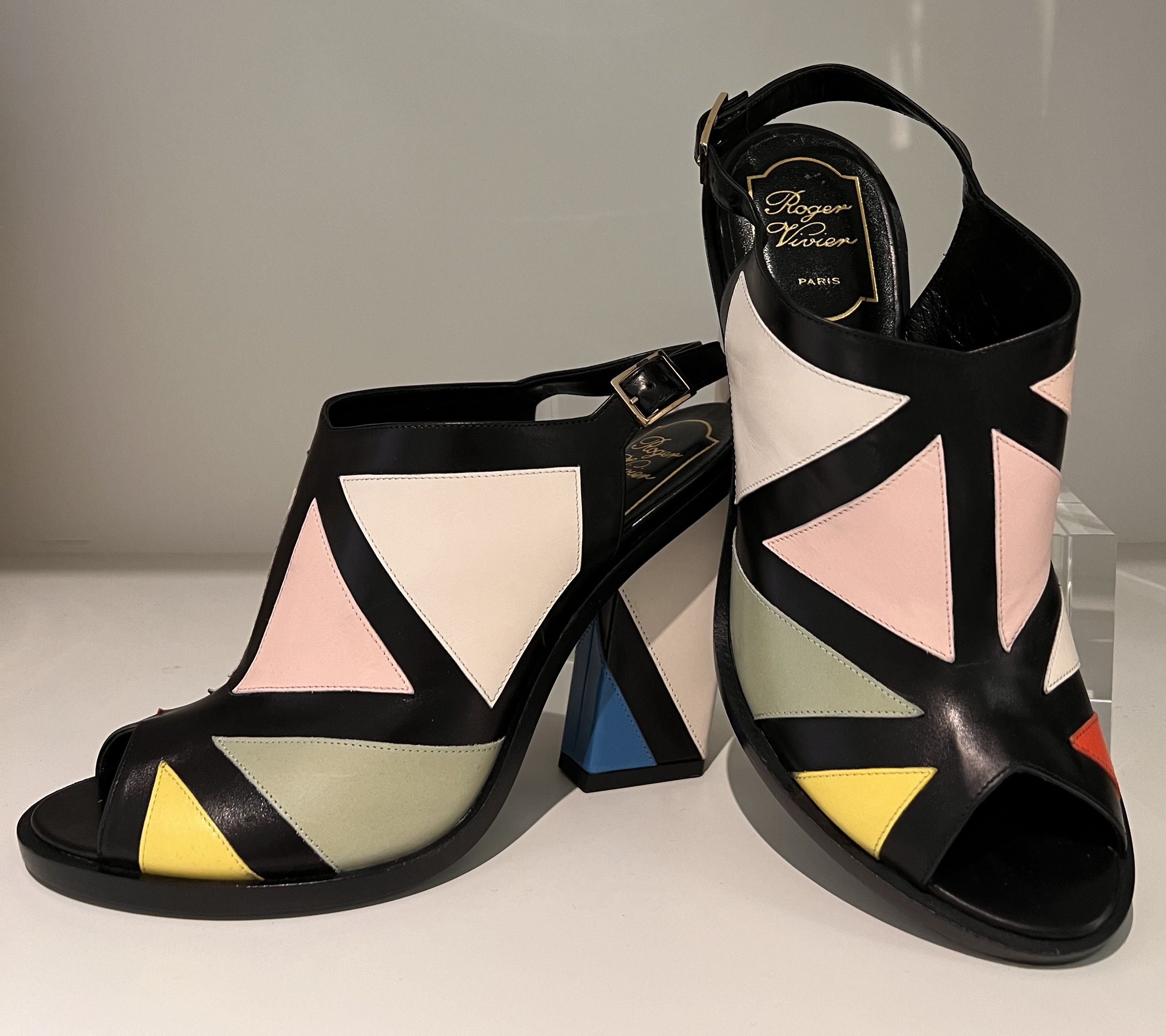 Roger Vivier Roger Vivier Colour Block Heels Size US 8 / IT 38 - 1 Thumbnail
