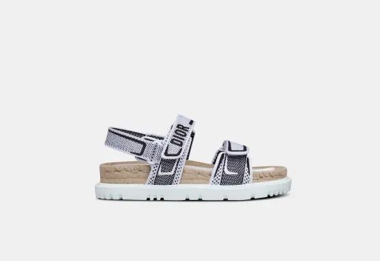 image of Dior O1Bcso1Str0524 Sandals In Black/white, Women's (Size 7)