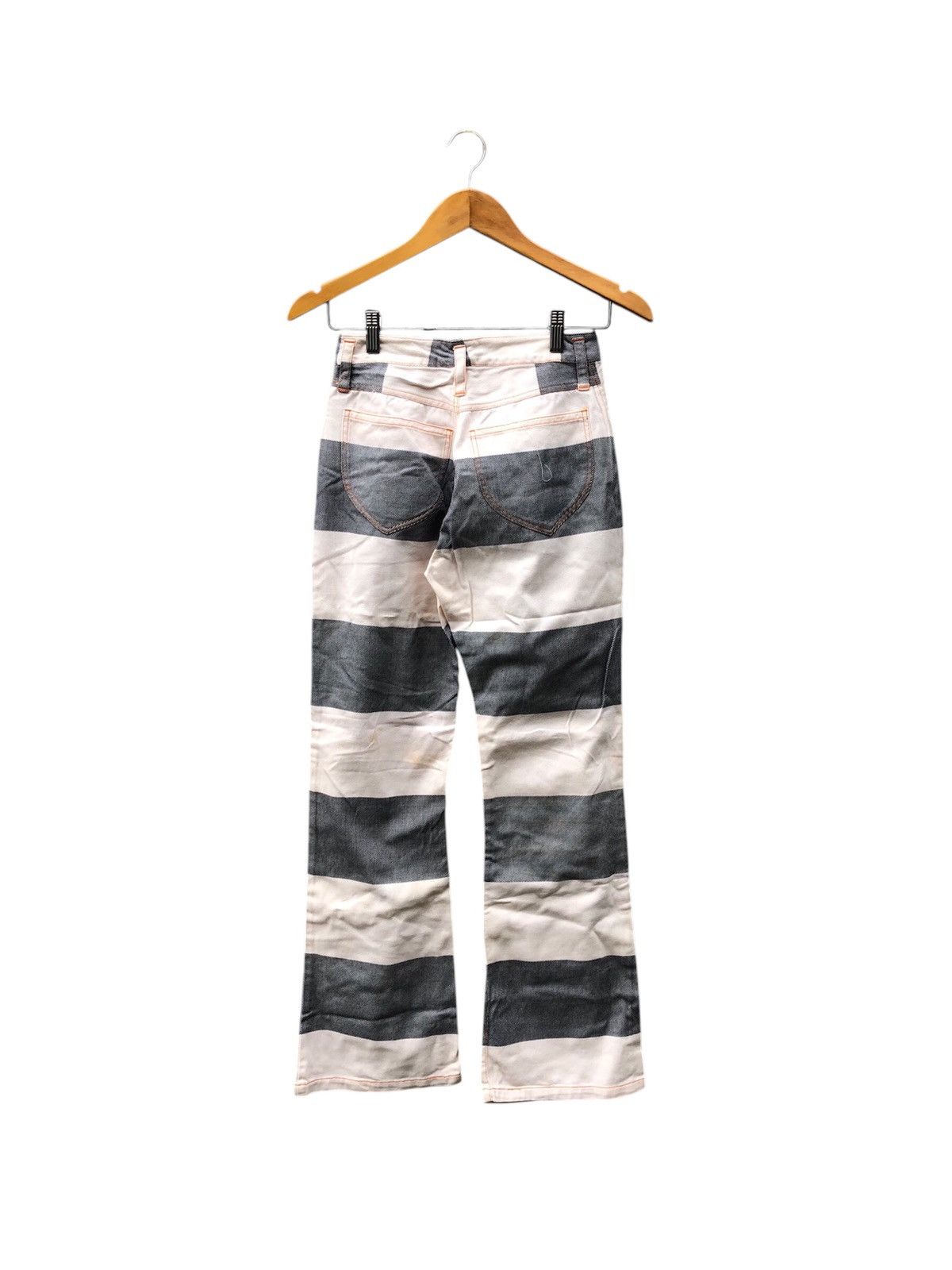 Hysteric Glamour Japanese Brand Super Lovers Stripe Hagi Style Jeans Size 23" - 3 Thumbnail