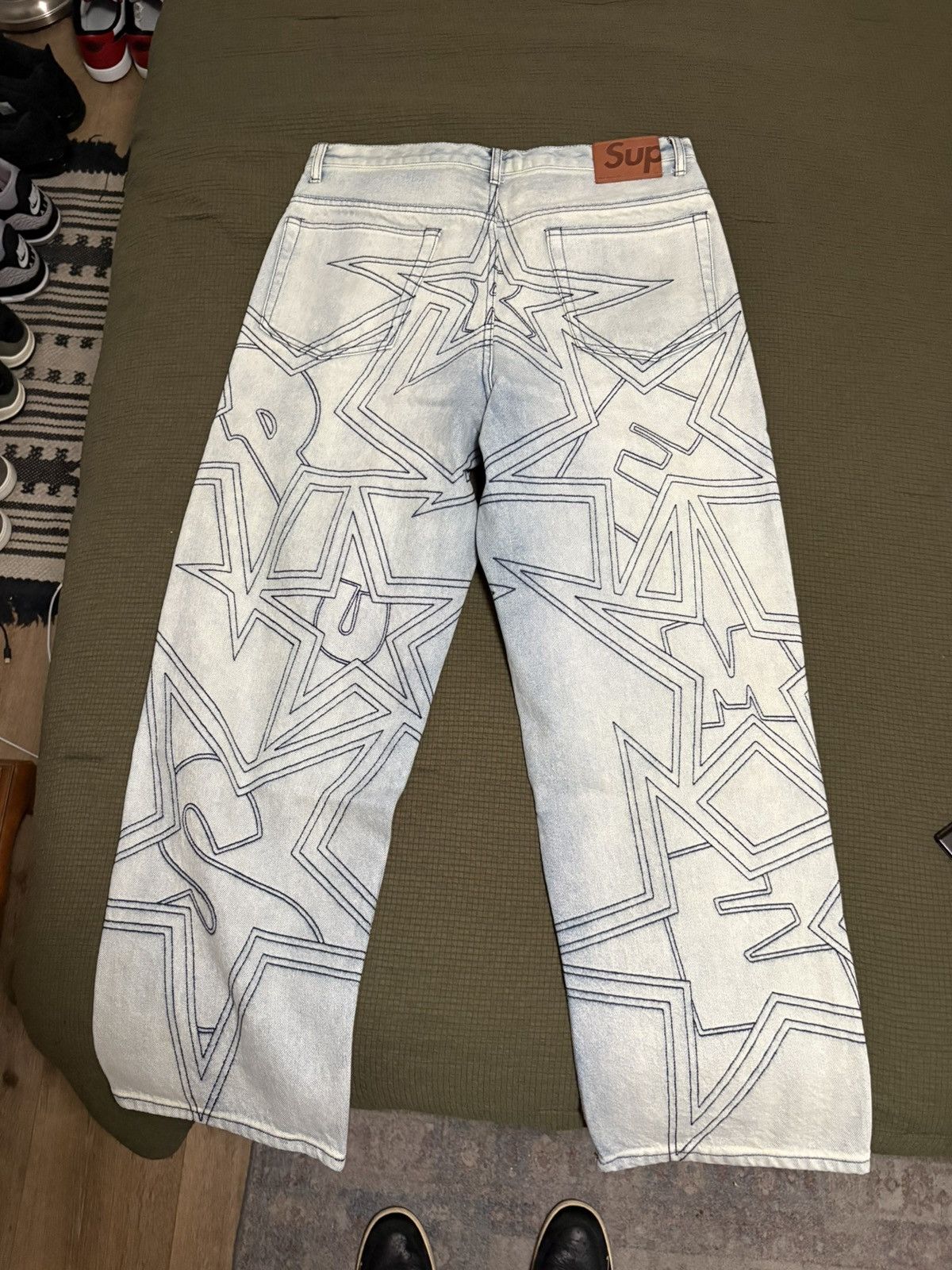 Supreme Stars Topstitch Baggy Jean | Grailed