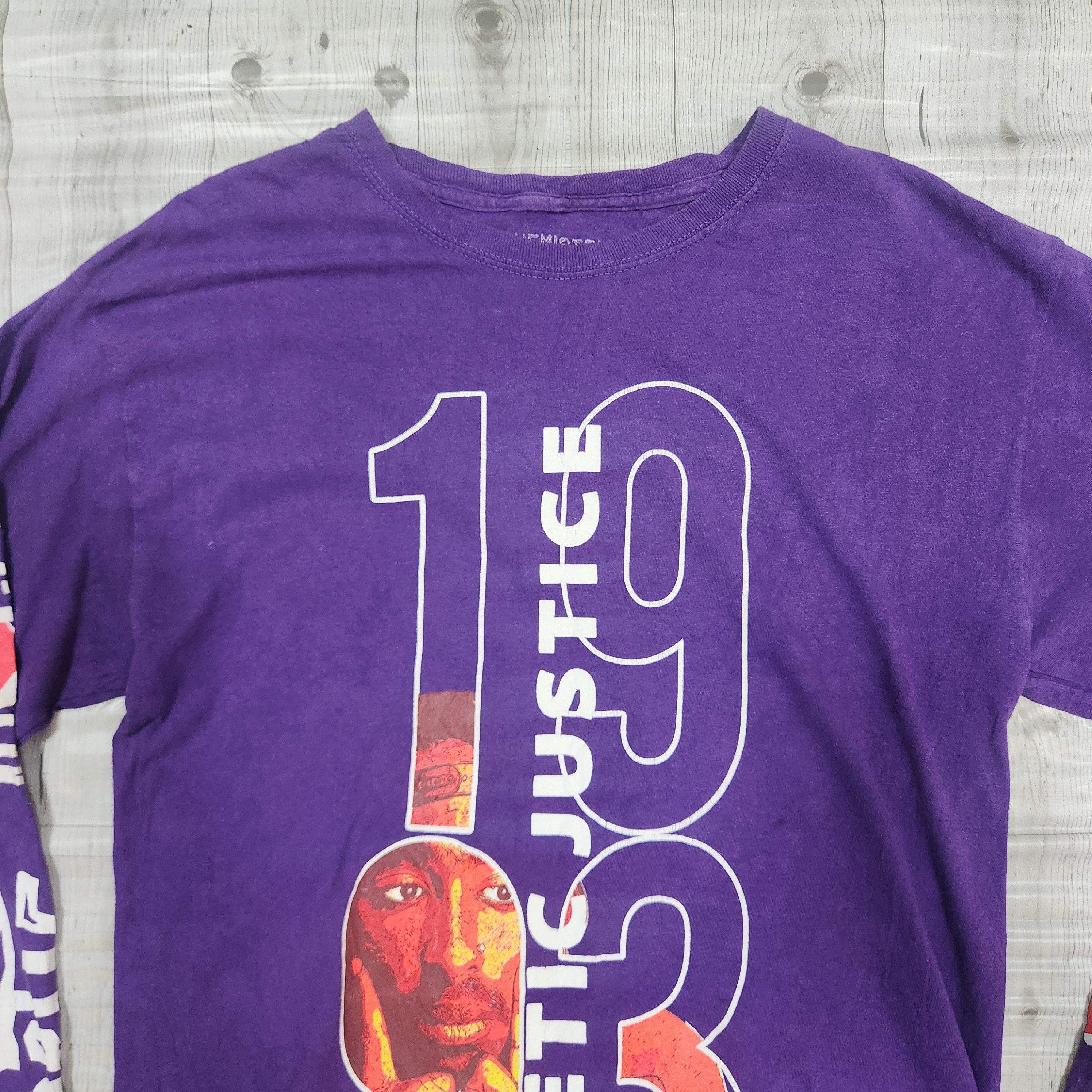Rap Tees Tupac Shakur Poetic Justice 1993 Purple Long Sleeves Size US M / EU 48-50 / 2 - 8 Thumbnail
