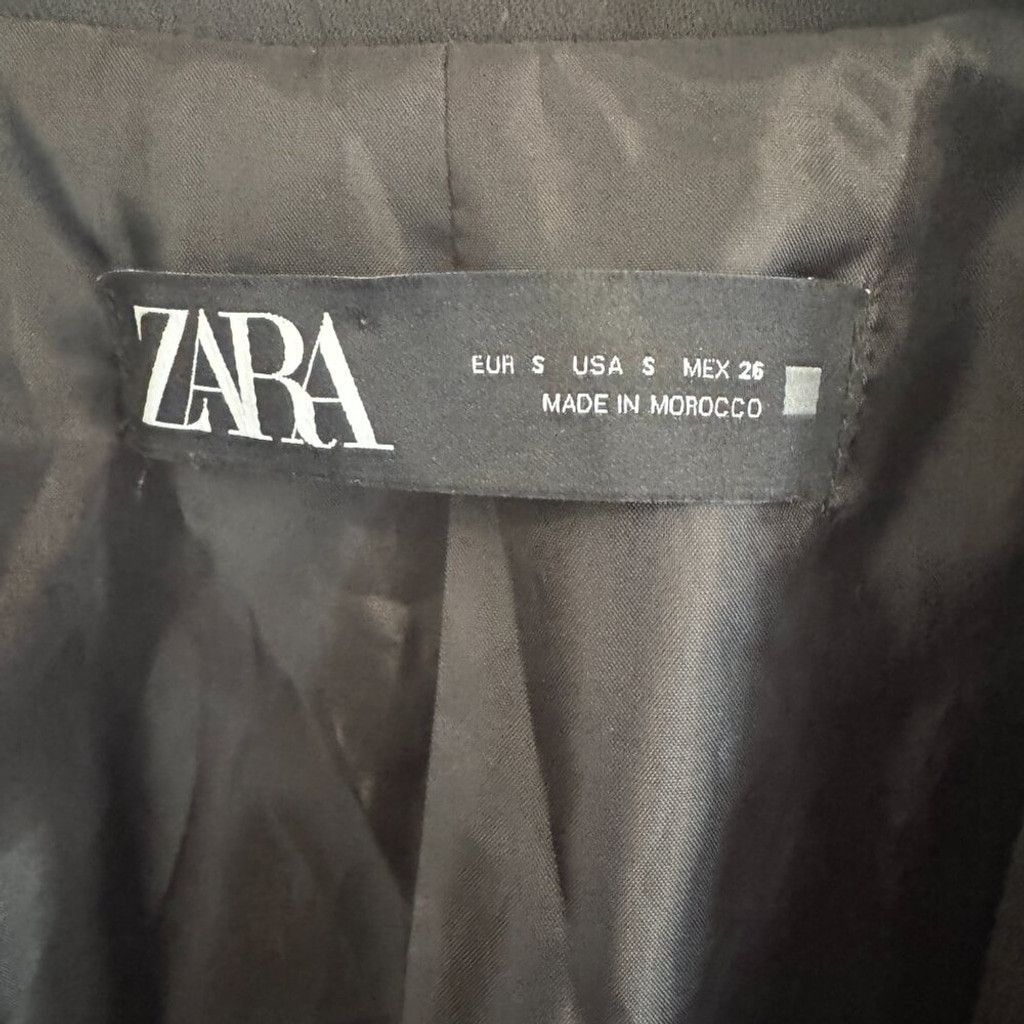 Zara 🖤 ZARA Open Front Blazer With Rolled-Up Sleeves | Size S Size S / US 4 / IT 40 - 9 Thumbnail