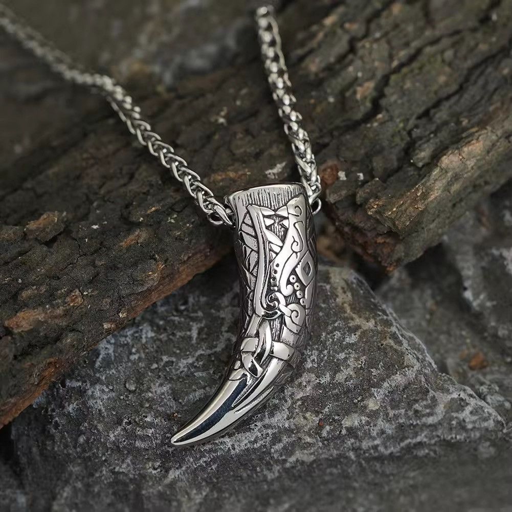 Jewelry Wolf Teeth Pendant Necklace Size ONE SIZE - 2 Thumbnail