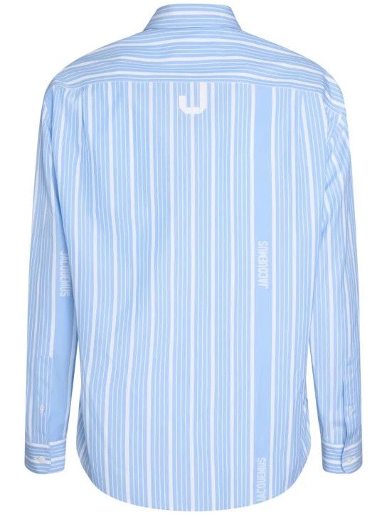 Jacquemus o1lsvrm0425 Simon Logo Striped Shirt in Jacquard Busine Size US XXL / EU 58 / 5 - 2 Thumbnail