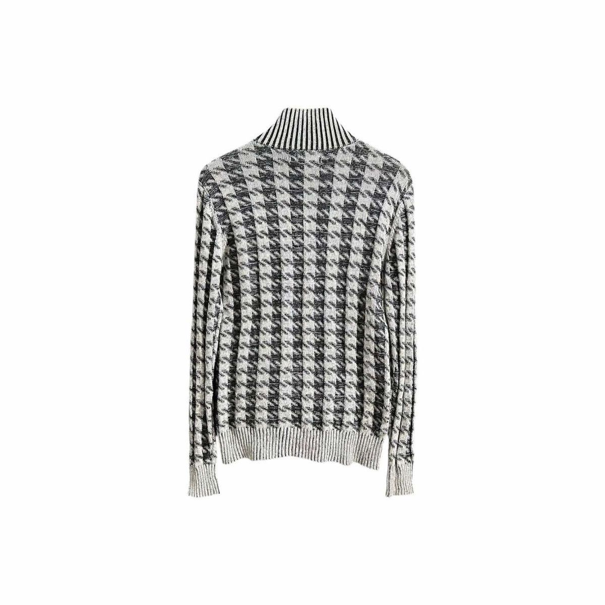 If Six Was Nine × Japanese Brand × Le Grande Bleu (L.G.B.) 🔥Sick Y2K Fuga Ribbed Knit Jacket Zip Houndstooth Jacquard Size US M / EU 48-50 / 2 - 7 Thumbnail
