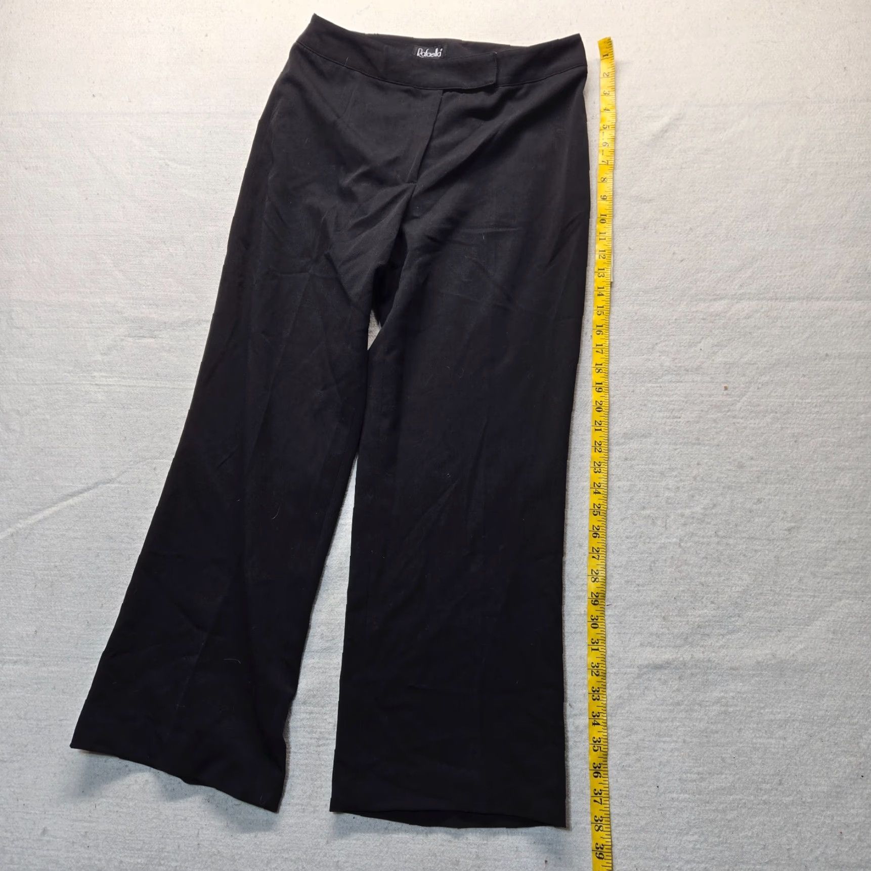 Vintage Rafaella Solid Black Dress Business Pants Rayon Adult Women's Size 10 Pants Size 32" / US 10 / IT 46 - 7 Thumbnail