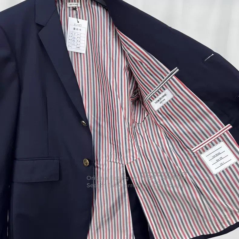 Thom Browne Thom Browne Gold Button Colorful Shoulder Pad Wool Coat Size US XS / EU 42 / 0 - 5 Thumbnail
