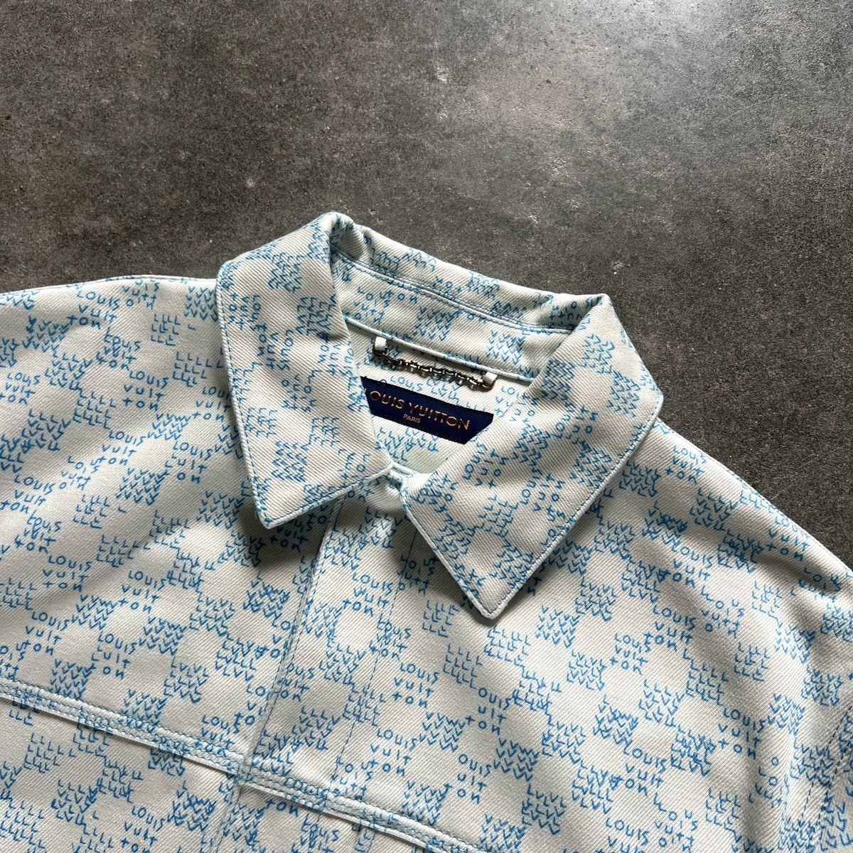 Louis Vuitton × Virgil Abloh 22AW Louis Vuitton Short Sleeve Denim Jacket Size US L / EU 52-54 / 3 - 4 Thumbnail