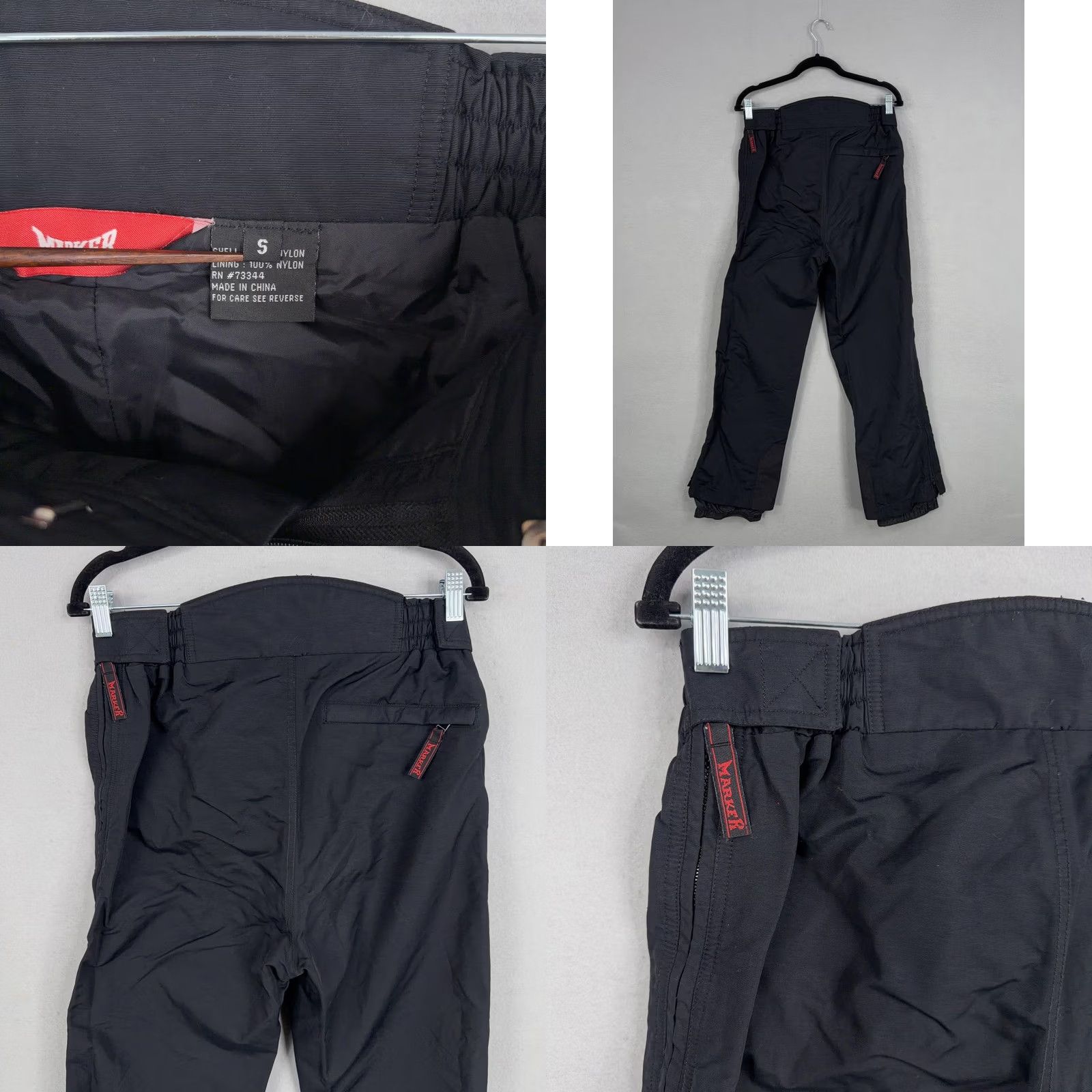Barker Marker Pants Mens Small Black Insulated Nylon Ski Snowboard Winter Sports Snow Size US 29 - 8 Thumbnail