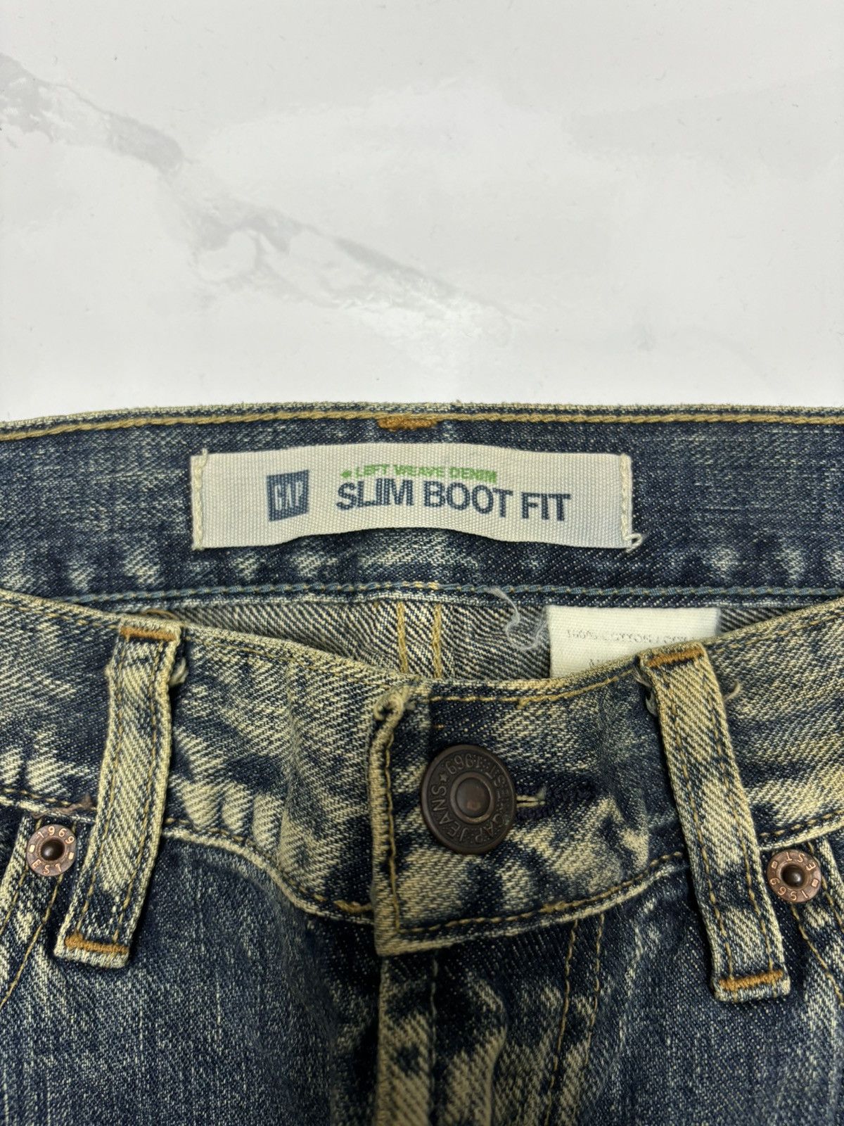 If Six Was Nine VINTAGE GAP SLIM BOOTCUT MUD WASH FLARE DENIM JEANS Size US 29 - 9 Thumbnail