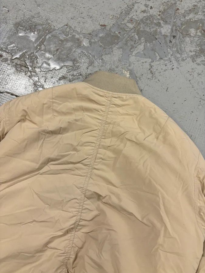 Emporio Armani AW2019 Emporio Armani Beige Nylon Zip Bomber Jacket Size US L / EU 52-54 / 3 - 6 Thumbnail
