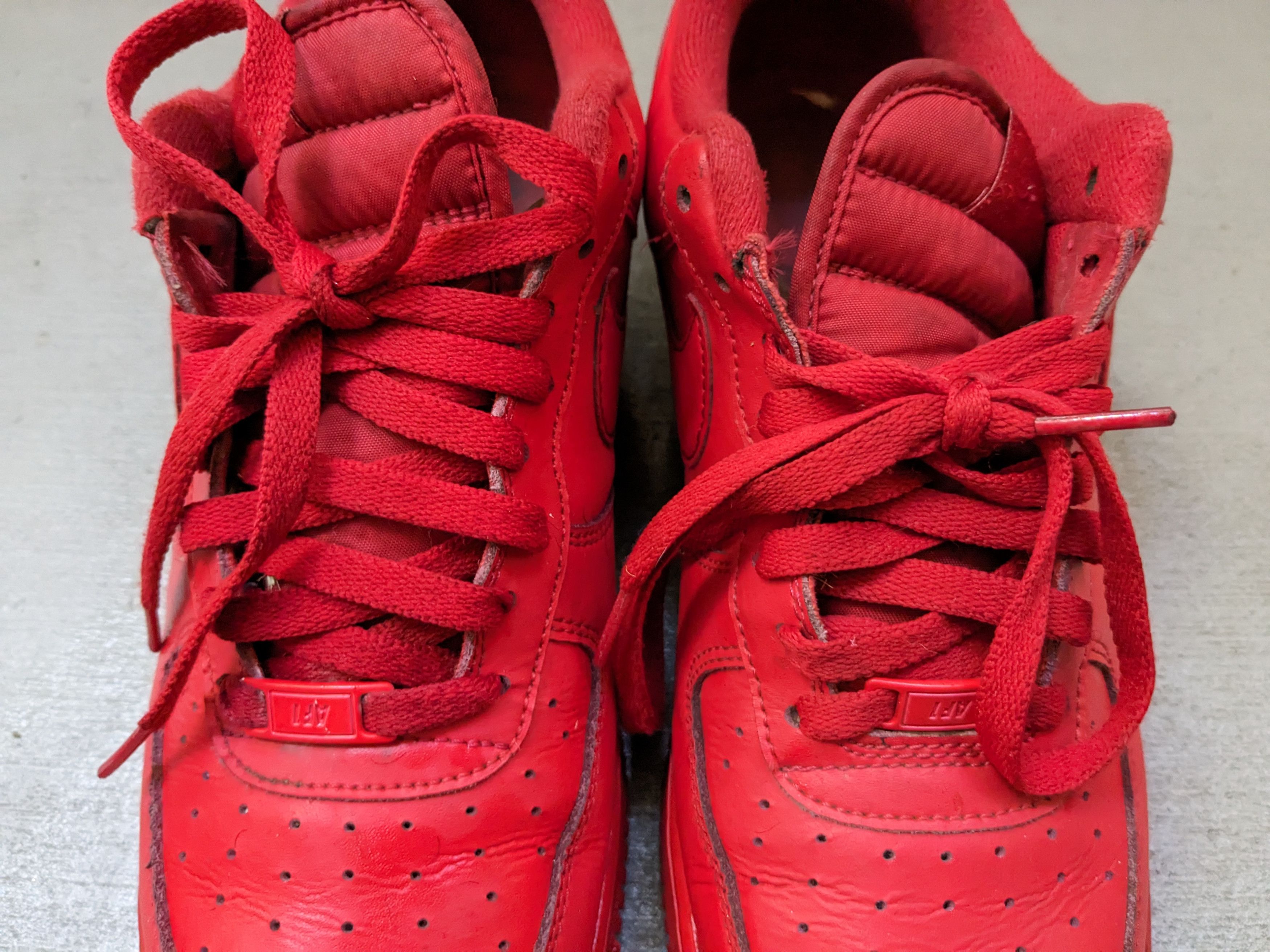 Nike Nike Air Force 1 '07 LV8 Low Triple Red 10.5 CW6999-600 Size US 10.5 / EU 43-44 - 7 Thumbnail