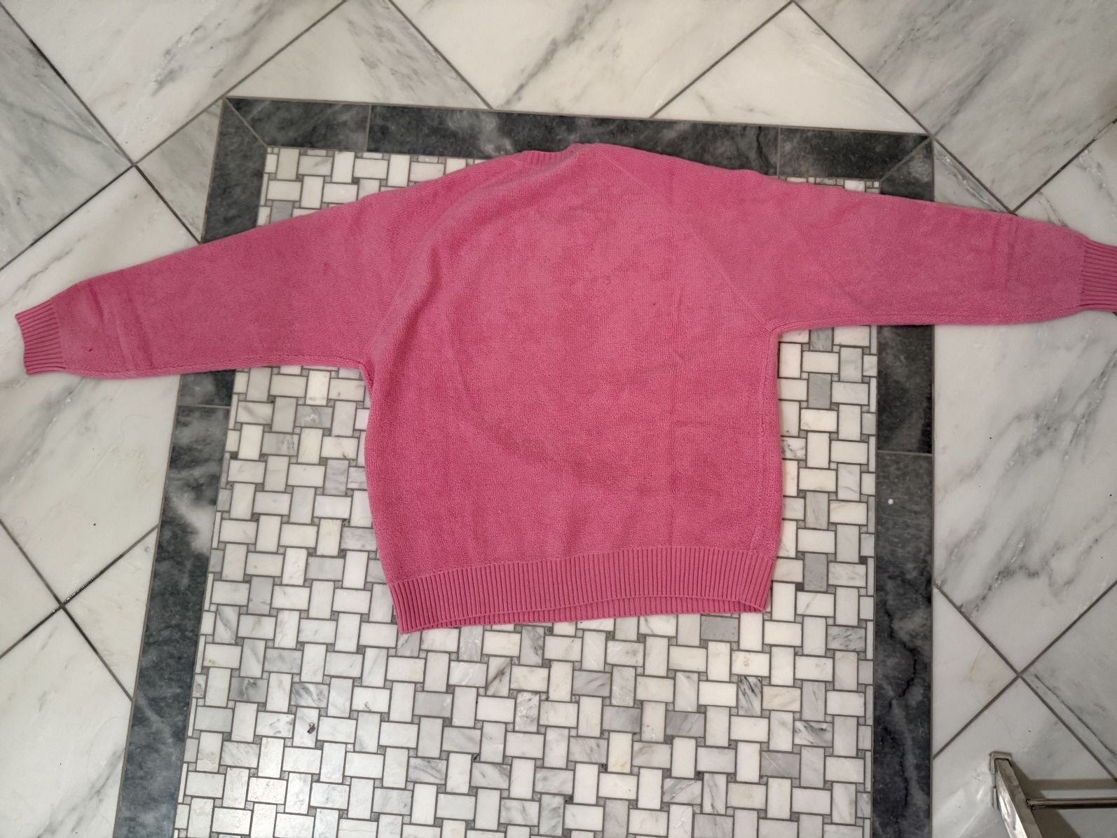 Supreme Pink Supreme Terry Sweater FW2024 Size L Size US L / EU 52-54 / 3 - 4 Thumbnail