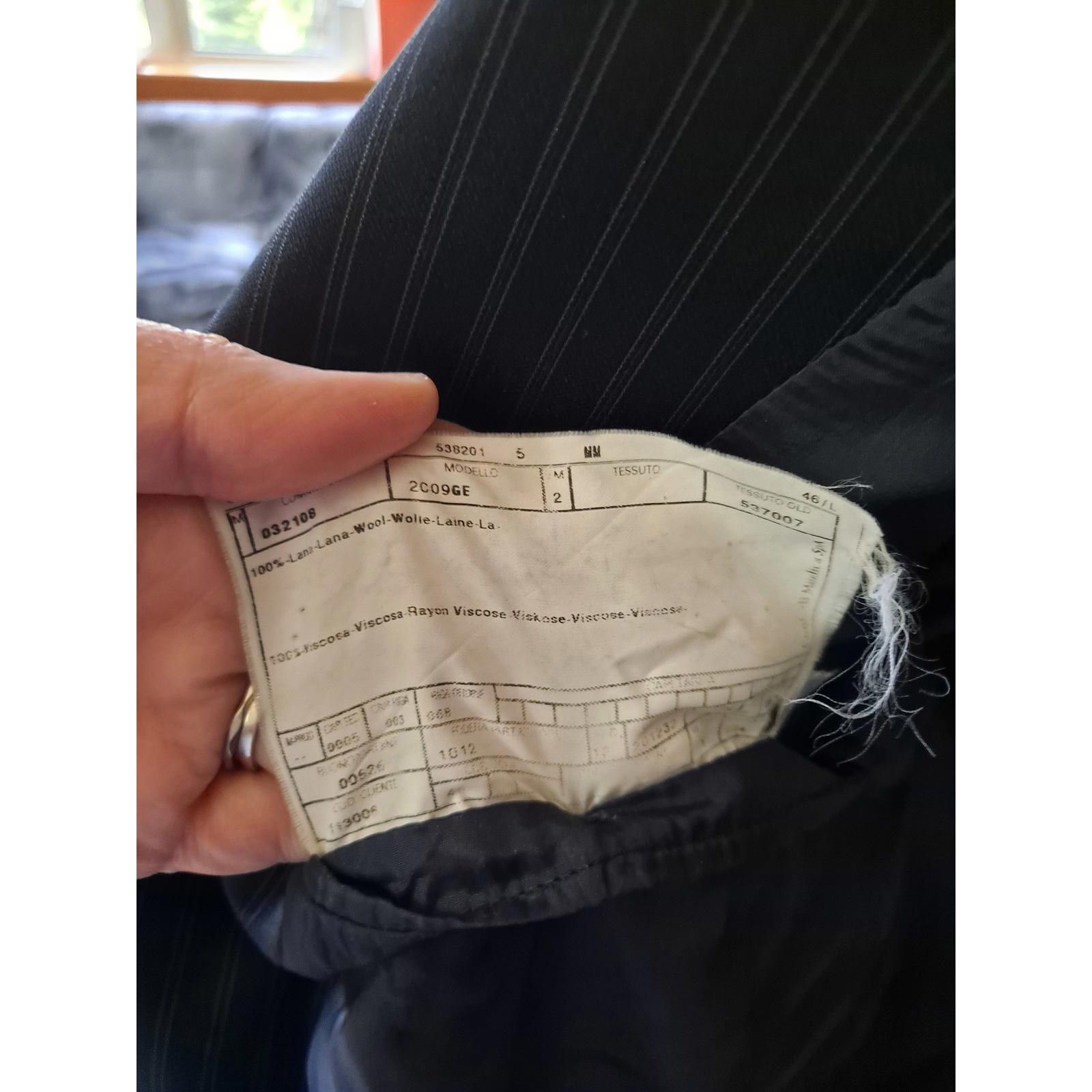Armani Collezioni Armani Collezioni Blue Pinstripe Suit Jacket Size 46L Size 46R - 4 Thumbnail