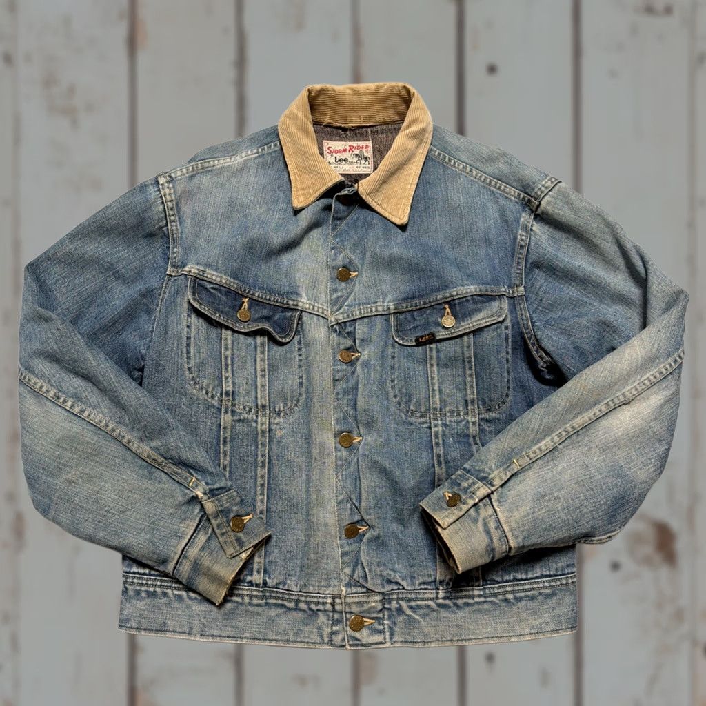 Lee Vintage Lee Storm Rider 101 LJ Lined Trucker Denim Ranch Barn Jacket USA 42 Size US XS / EU 42 / 0 - 1 Thumbnail