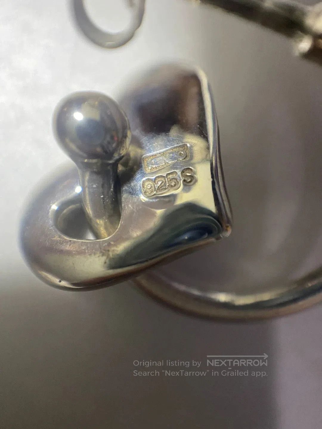 Kenzo Kenzo 925 Silver Signature Heart Earring. Size ONE SIZE - 5 Thumbnail