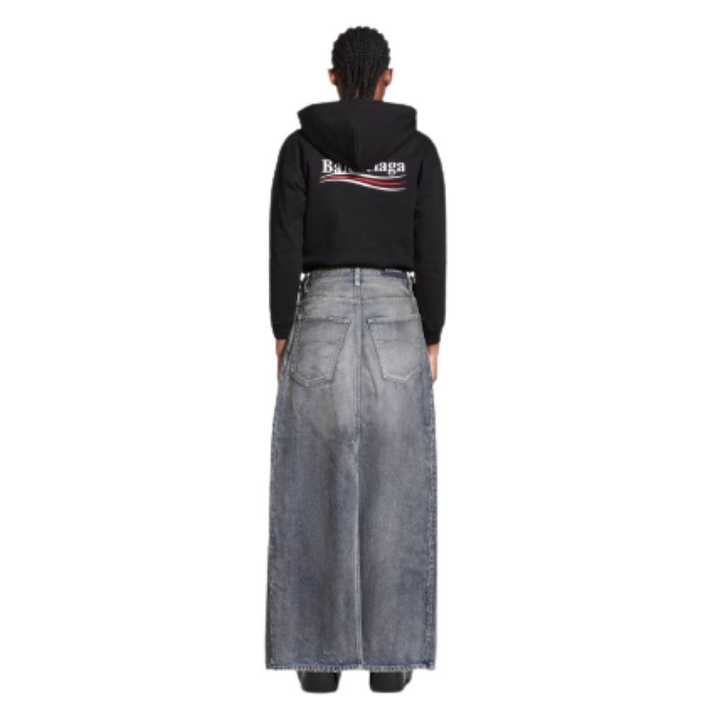 Balenciaga o1srvl11e1224 Apron Pants Skirt in Blue Size 27" / US 4 / IT 40 - 5 Thumbnail