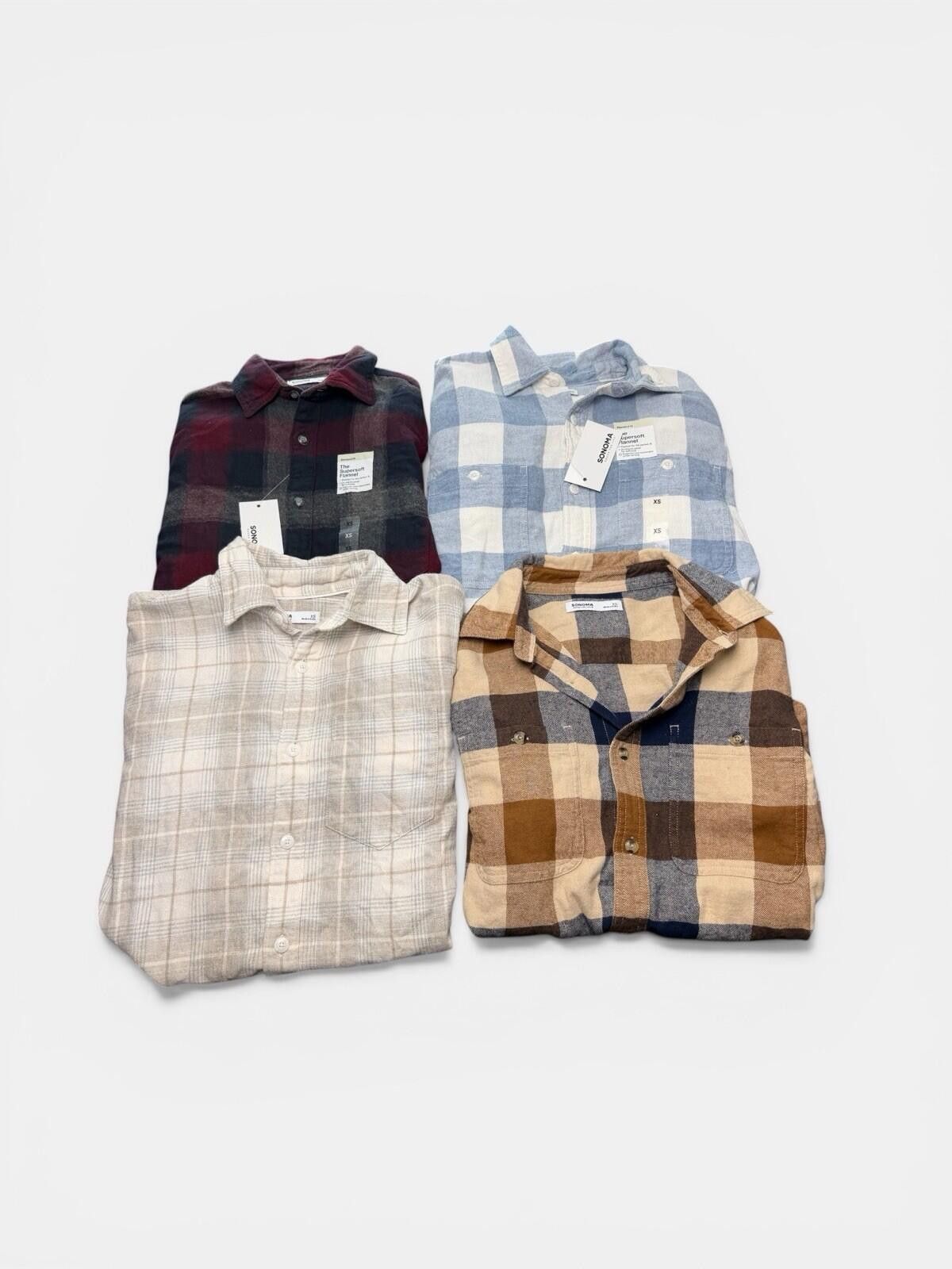 Sonoma 4 Sonoma Men’s Flannel Shirt Lot XS Plaid Button Up Size US XS / EU 42 / 0 - 1 Thumbnail