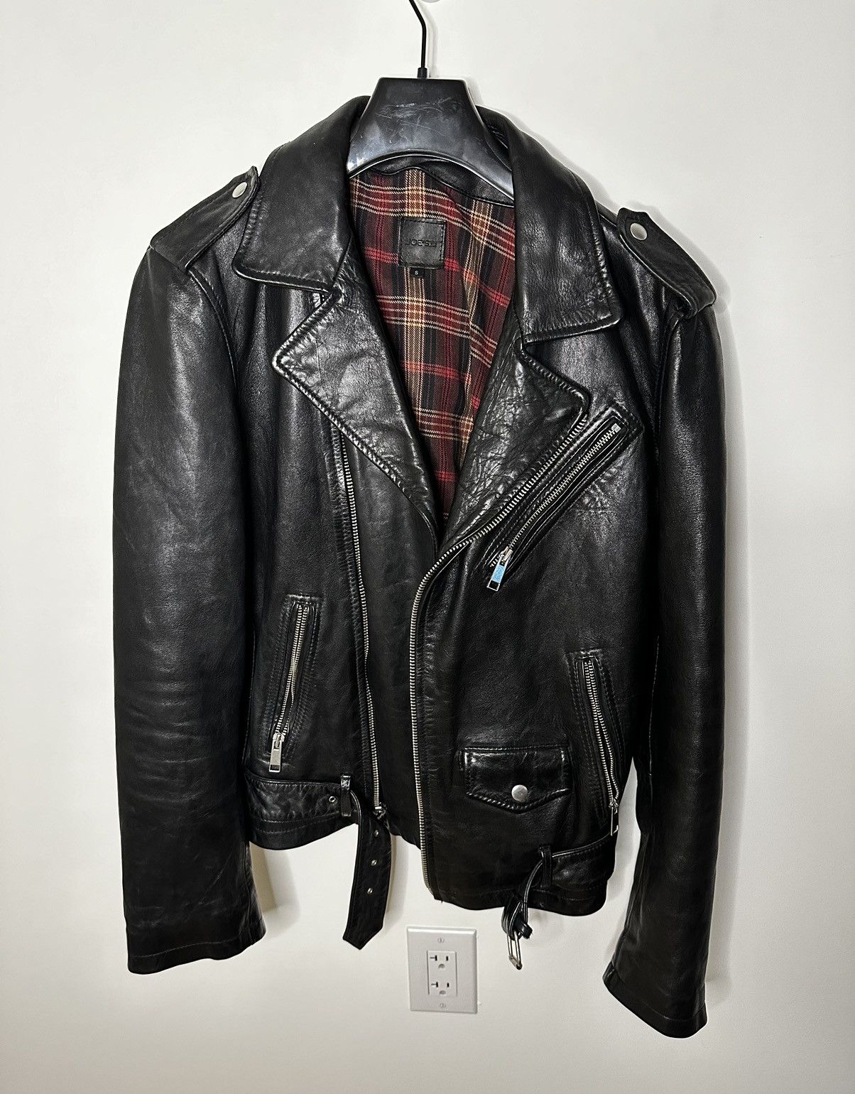 Leather Biker Jacket (barely worn)