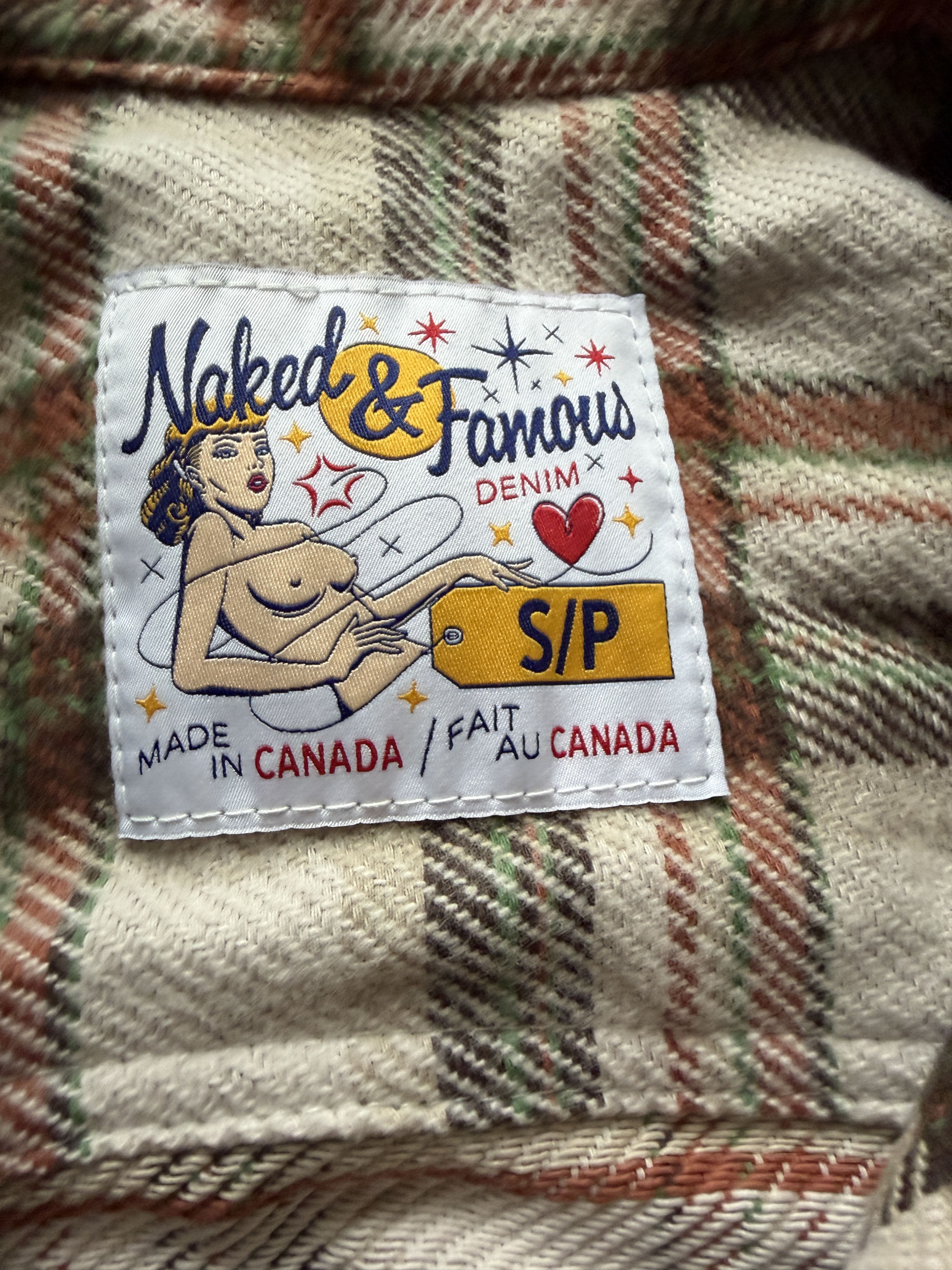 Naked & Famous Naked & Famous Plaid Work Shirt Flannel Beige Small Size US S / EU 44-46 / 1 - 2 Thumbnail