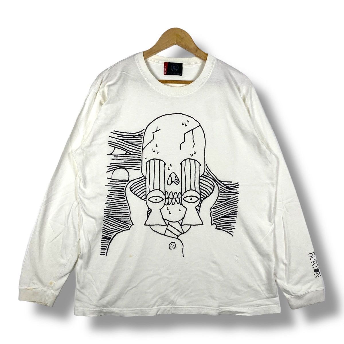 Burton × Vintage Vintage 00's BURTON Art Graphic Long Sleeve Tee Shirt Size US XL / EU 56 / 4 - 1 Thumbnail