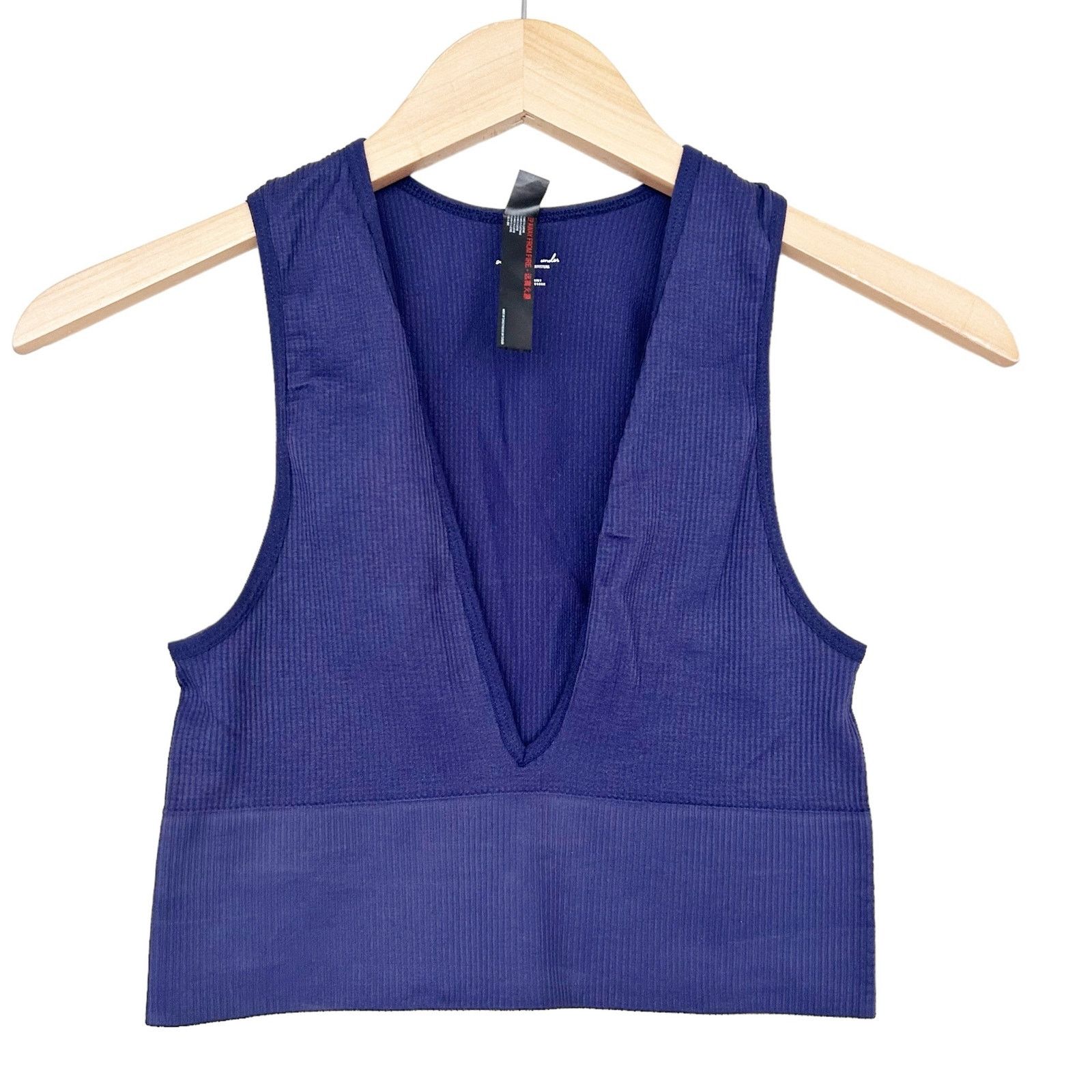 Urban Outfitters Out From Under Navy Blue Ribbed Cropped Tank Top Sz M Size M / US 6-8 / IT 42-44 - 5 Thumbnail
