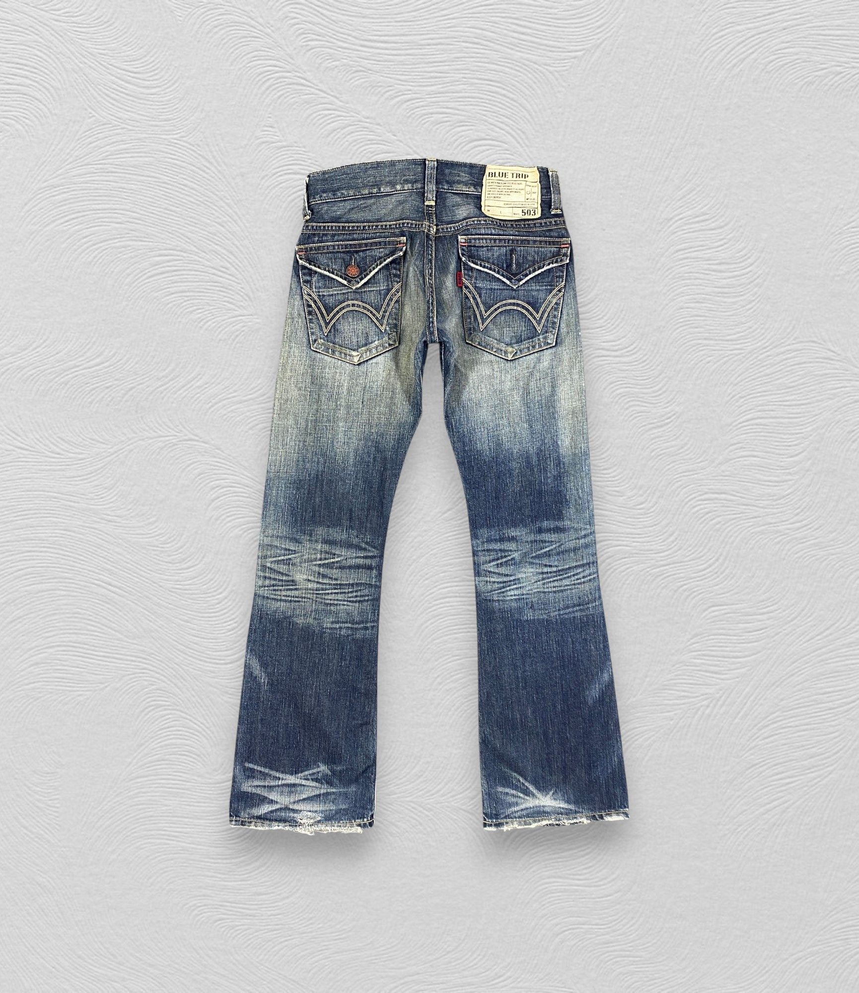 Edwin EDWIN BLUE TRIP VINTAGE FLARE DISTRESSED JEANS 31x31- JN3251 Size US 31 - 2 Thumbnail