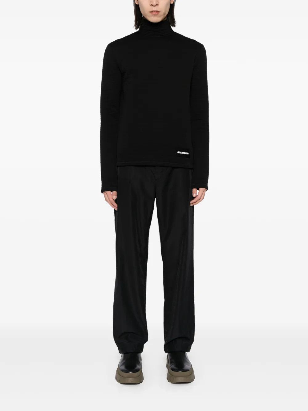 Jil Sander o1mt1gz0426 Turtleneck Sweater in Black Size US L / EU 52-54 / 3 - 5 Thumbnail