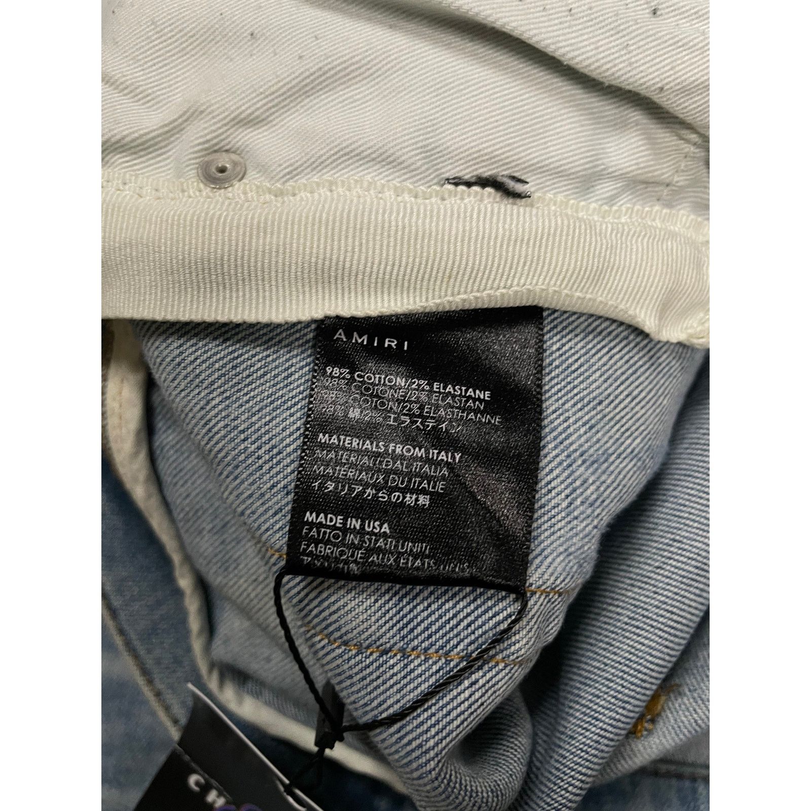 Amiri Amiri Jeans Light Wash White Stripe 33 Used Size US 33 - 5 Thumbnail