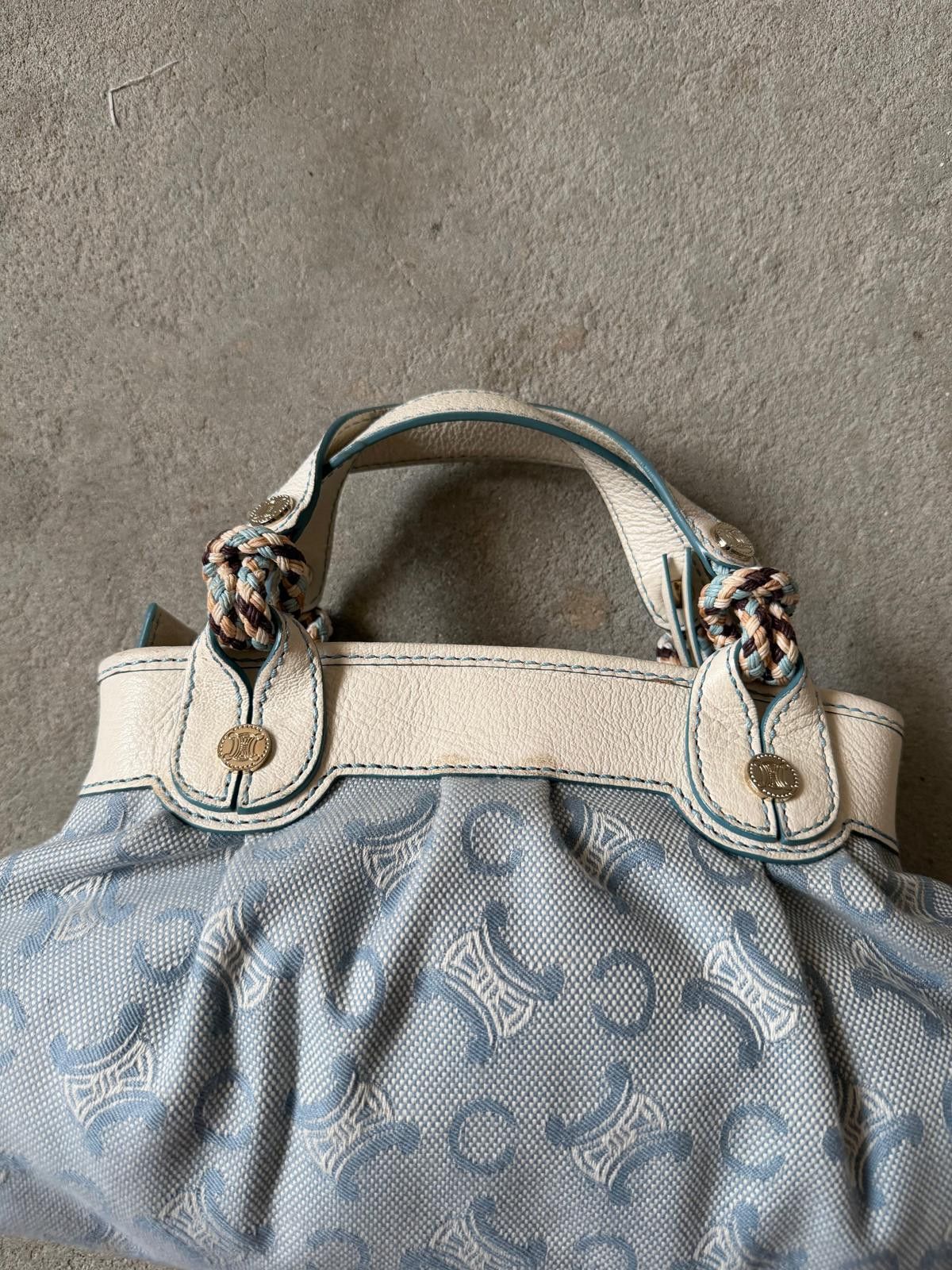 Celine Celine Macadam Brazone Mini Shoulder Bag Blue Size ONE SIZE - 3 Thumbnail