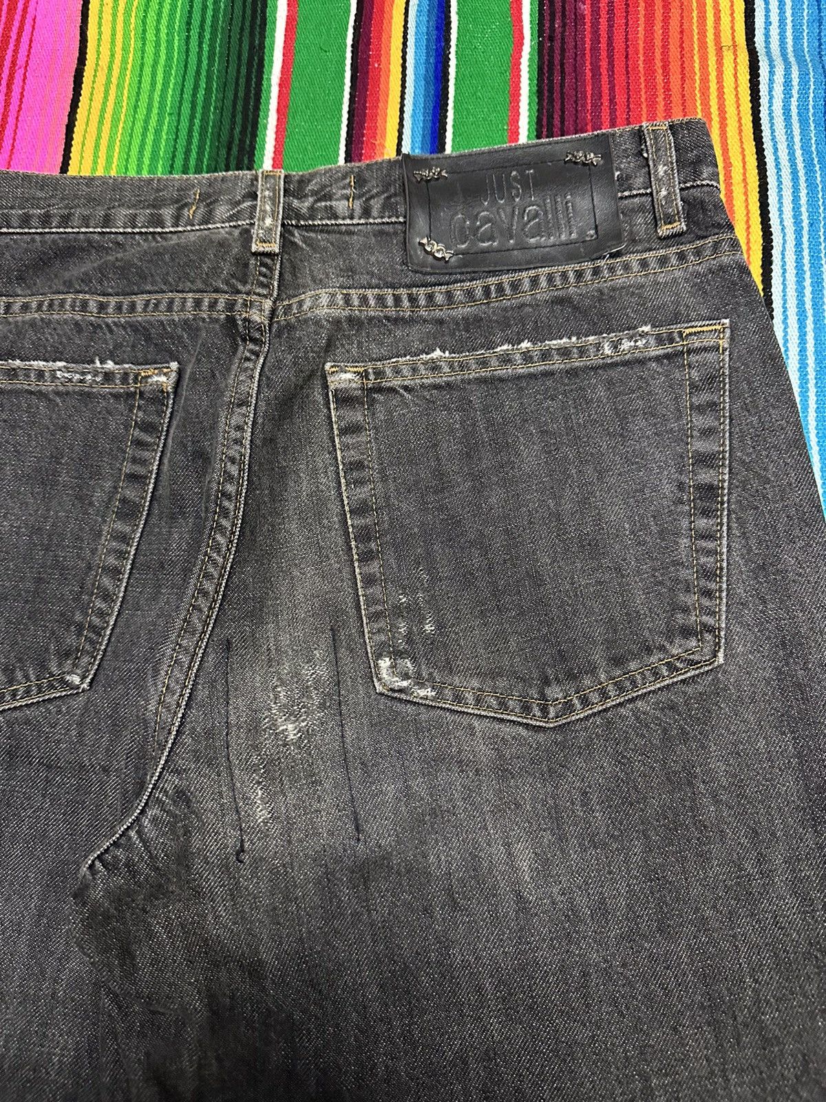 Kapital 💥 Flare Bootcut💥 Just Cavali Distress Design💥 Size US 30 / EU 46 - 14 Thumbnail