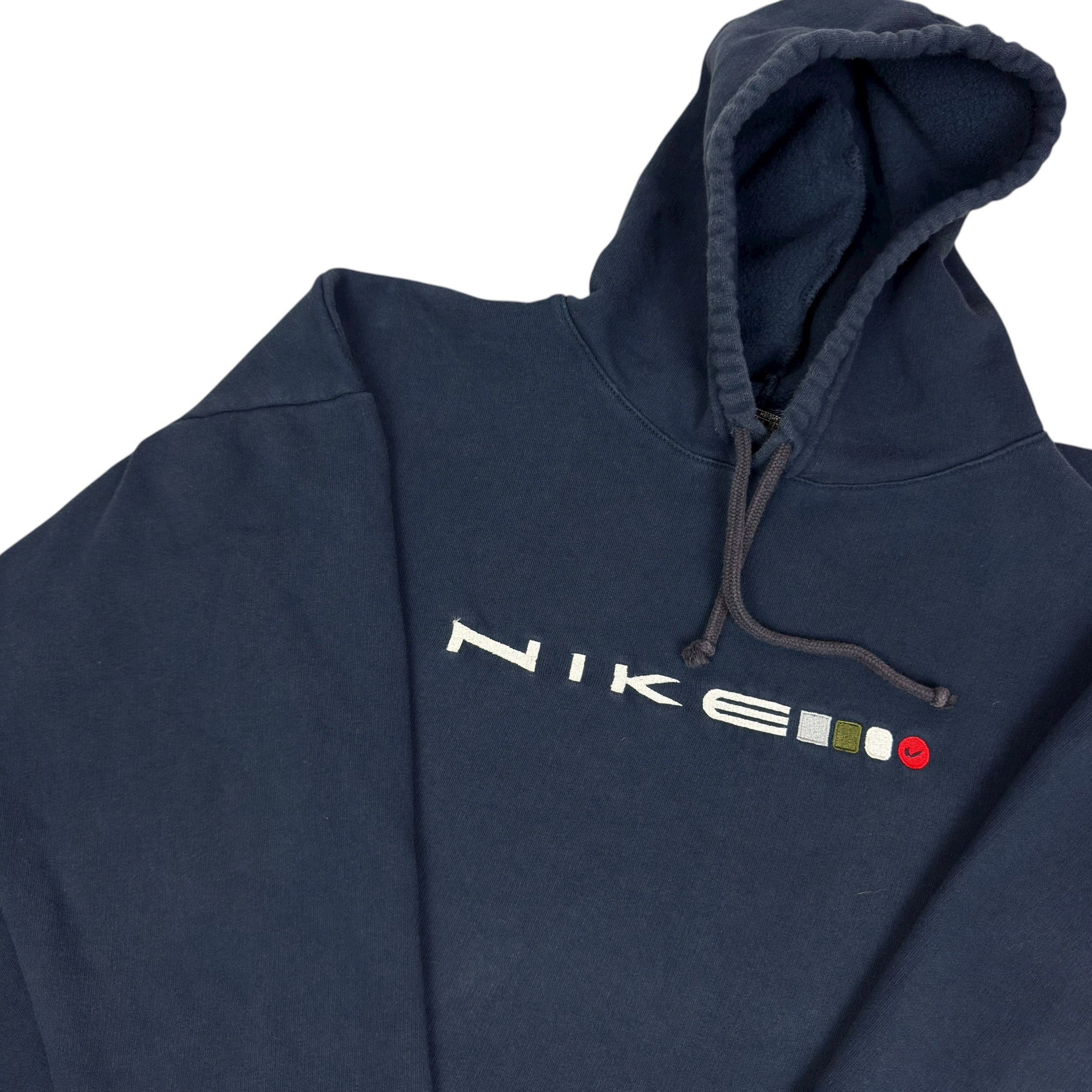 Nike Nike Women's Blue Cotton Fleece Lined Pullover Crop Hoodie L Size L / US 10 / IT 46 - 3 Thumbnail