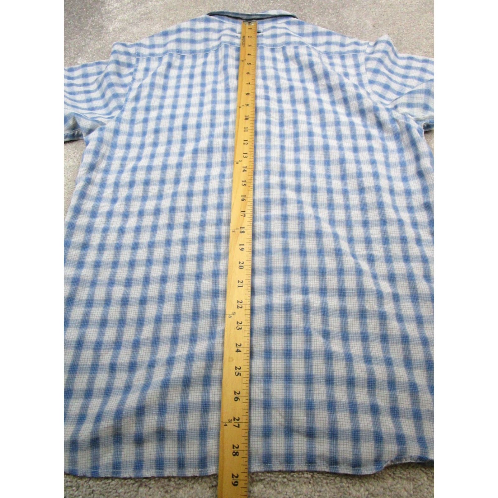 The North Face The North Face Shirt Mens M Blue Plaid Button-Up Casual Outdoor Short Sleeve Button-Down Collared Pocketed Size US M / EU 48-50 / 2 - 7 Thumbnail