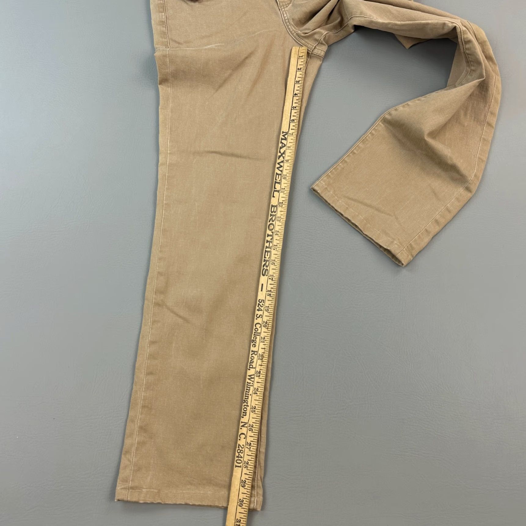 Vintage JAG Pants Women's 32x30 Tan Mid Rise Straight Leg Stretch Outdoor Casual Size 34" / US 12 / IT 48 - 2 Thumbnail