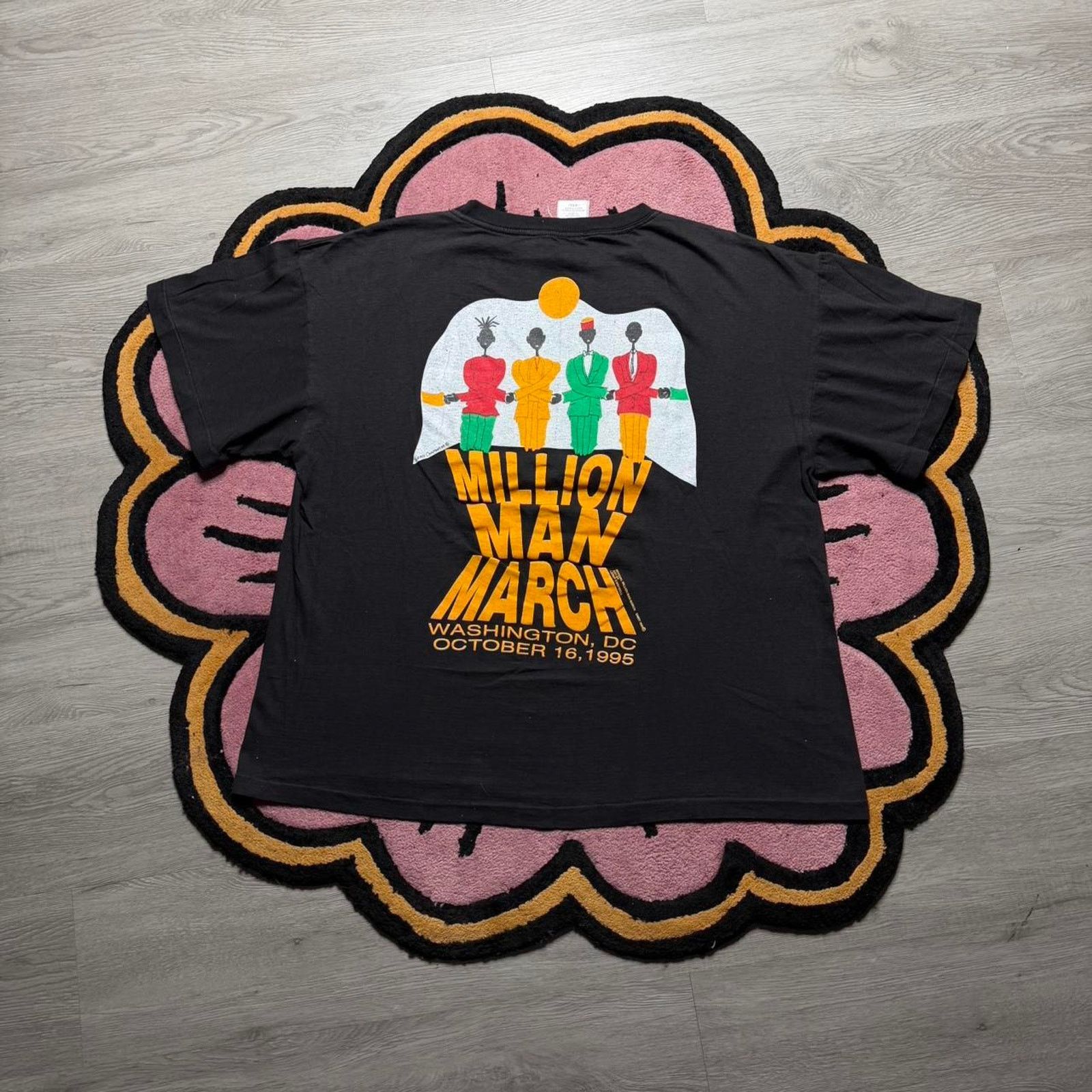 Rap Tees × Vintage Vintage 90s Million Man March Leroy Campbell Graphic T-shirt Size US XXL / EU 58 / 5 - 7 Thumbnail