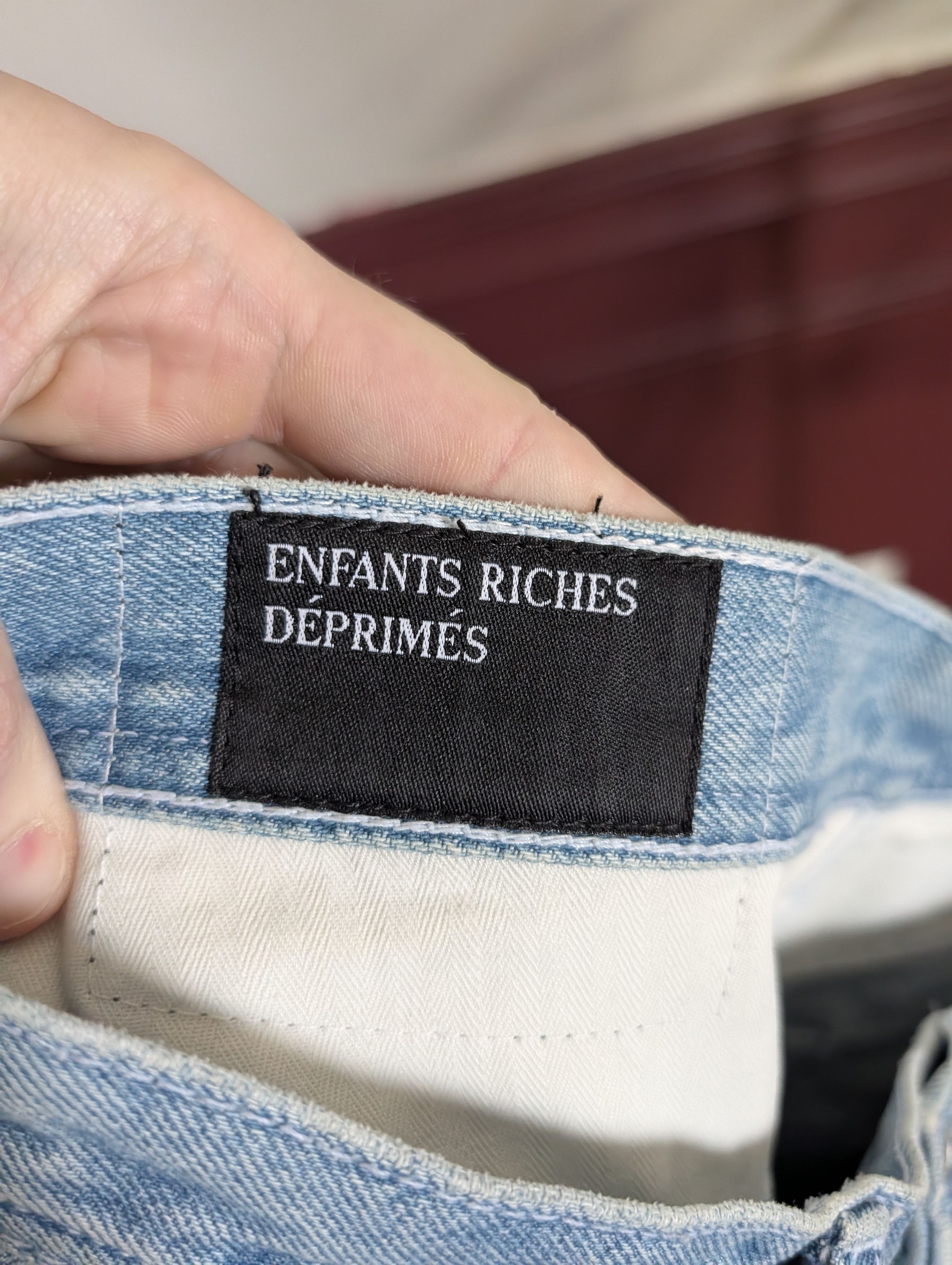 Enfants Riches Deprimes GRAIL Leather double knee jeans with lighter tip details Size US 30 / EU 46 - 12 Thumbnail