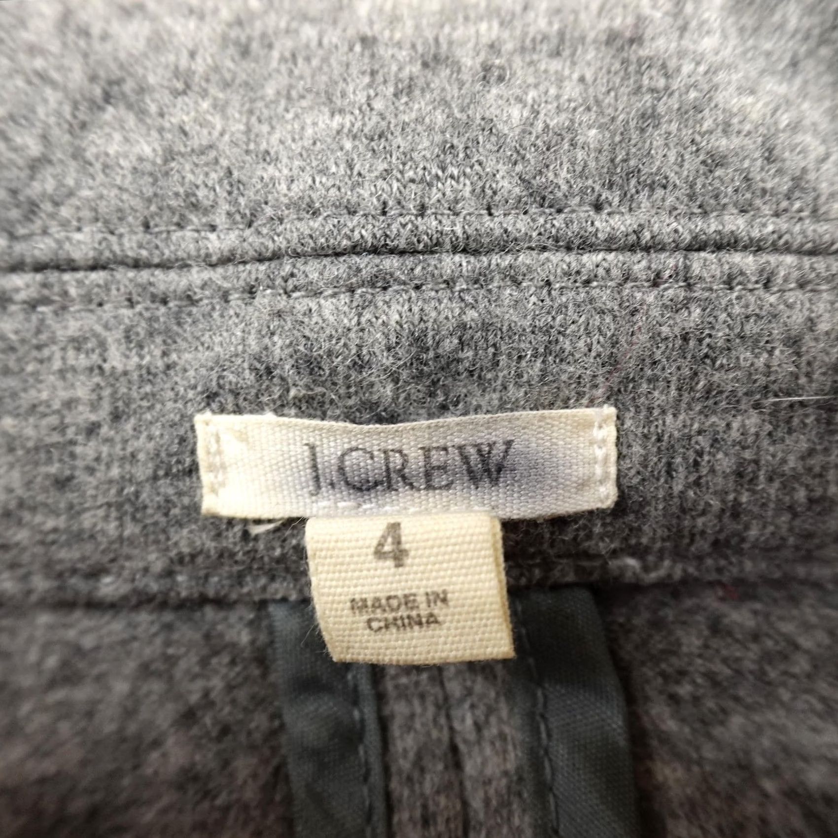 J.Crew J.CREW Blazer Womens 4 Gray Heather Wool Notch Button Sport Coat Suit Jacket Top Size S / US 4 / IT 40 - 3 Thumbnail