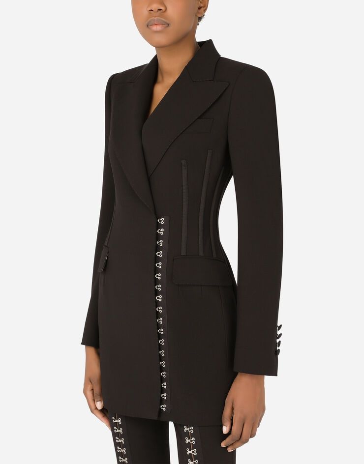 Dolce & Gabbana o1y0825 Crepe Jacket in Black Size M / US 6-8 / IT 42-44 - 2 Thumbnail
