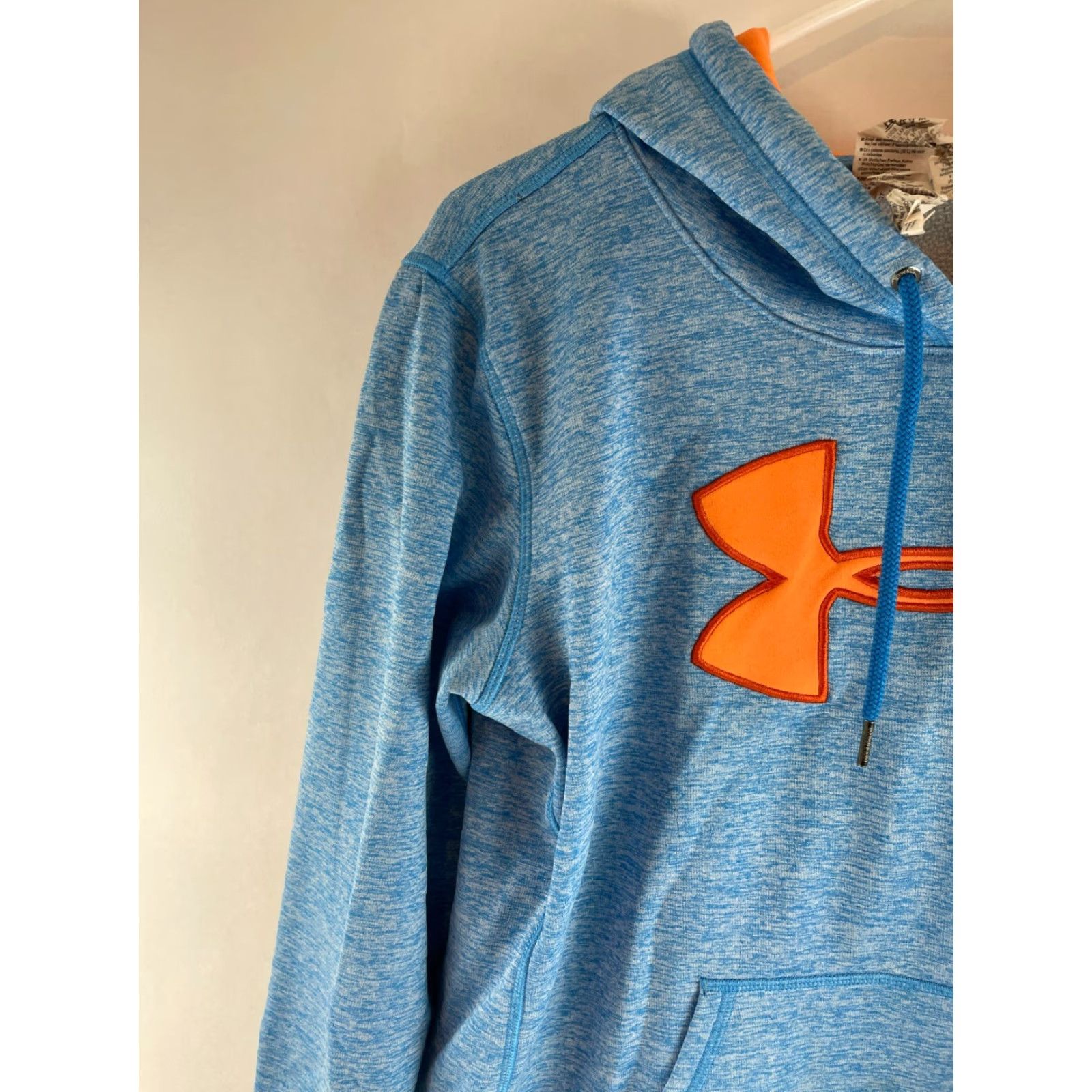 Under Armour VINTAGE? No, Under Armour Hoodie Women M Blue Heather Hooded pullover Drawstring Logo Size M / US 6-8 / IT 42-44 - 3 Thumbnail